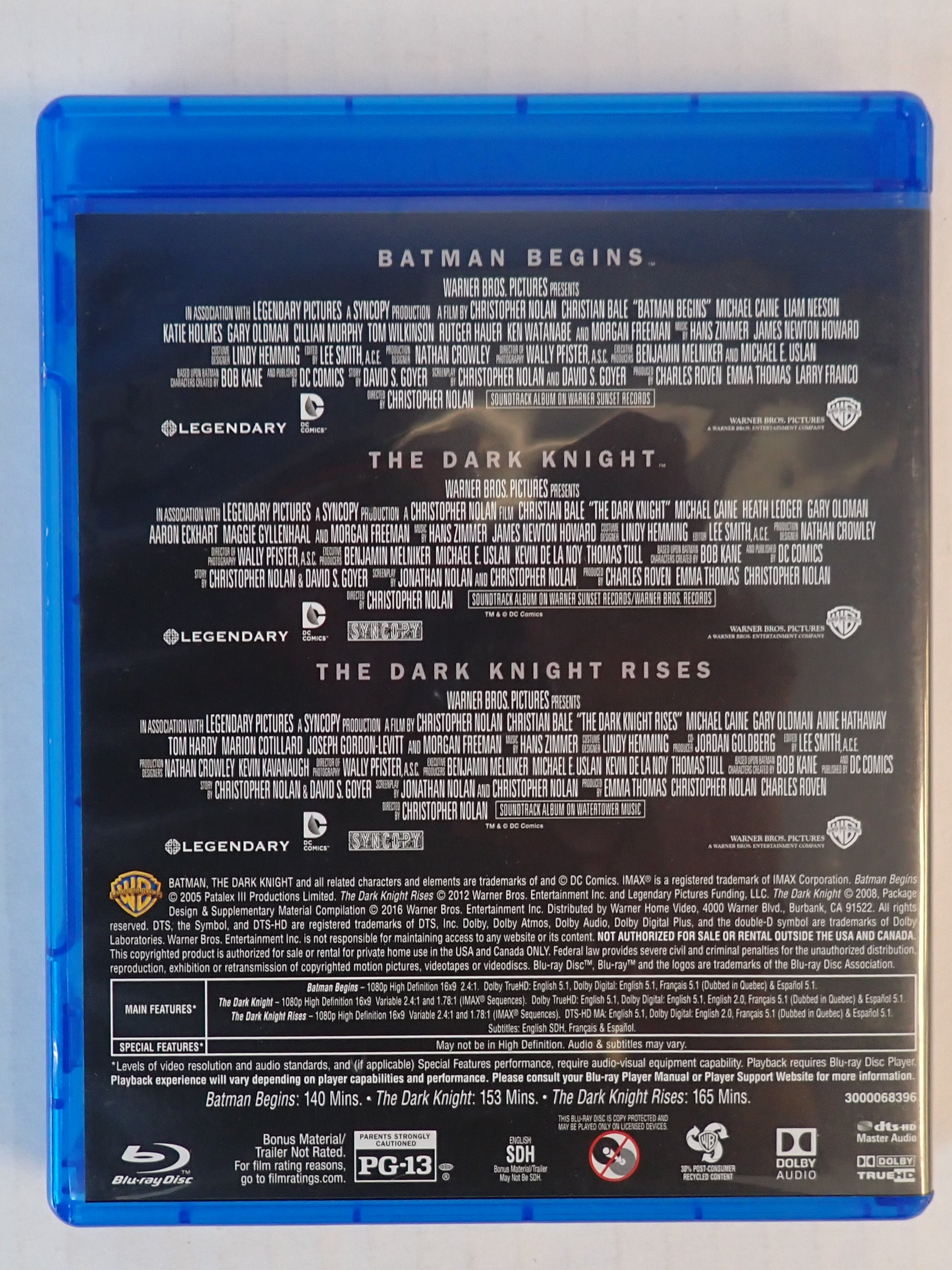 The Dark Knight Trilogy (Special Edition) - Blu-Ray [Pre-Owned]