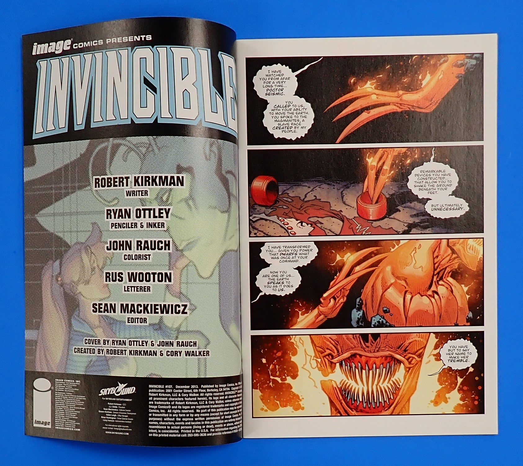 Invincible #107 (2013) - NM- (9.2) - 1st Full App. Volcanikka