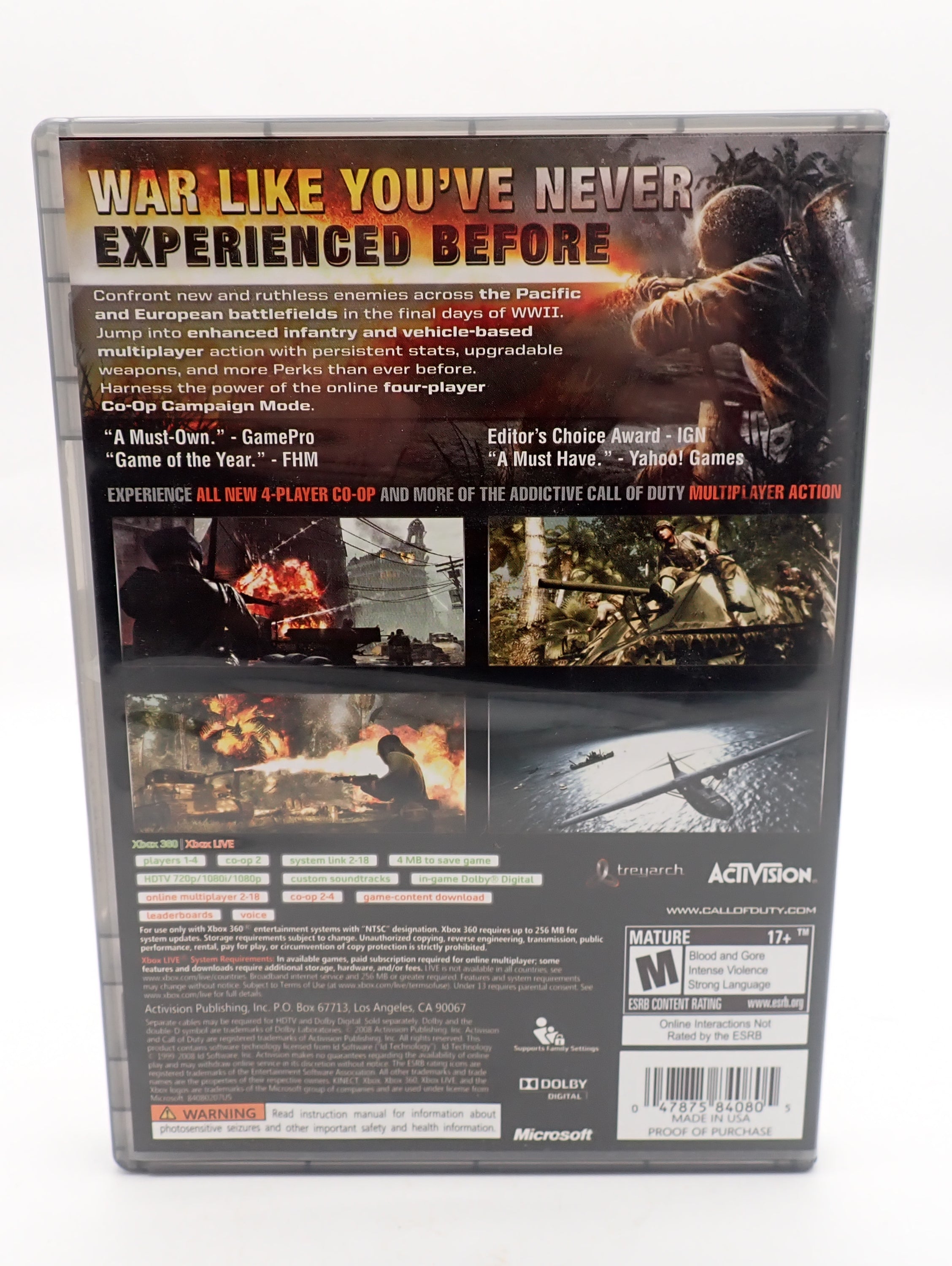 Call of Duty: World at War Platinum Hits - Xbox 360