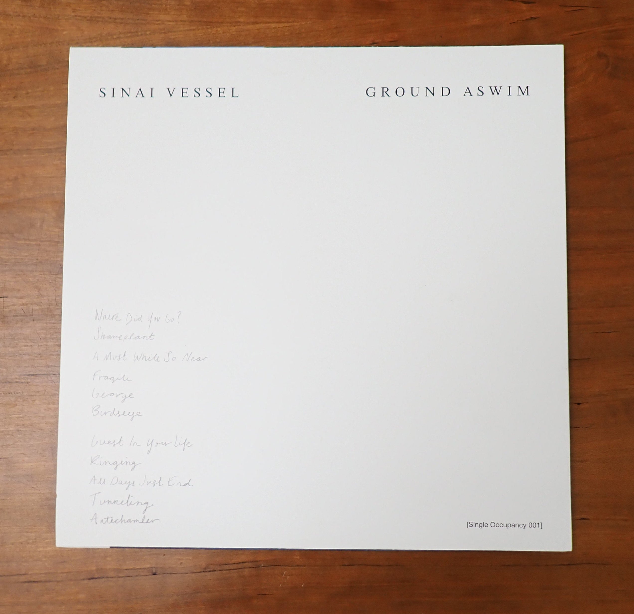 Sinai Vessel - Ground Aswim