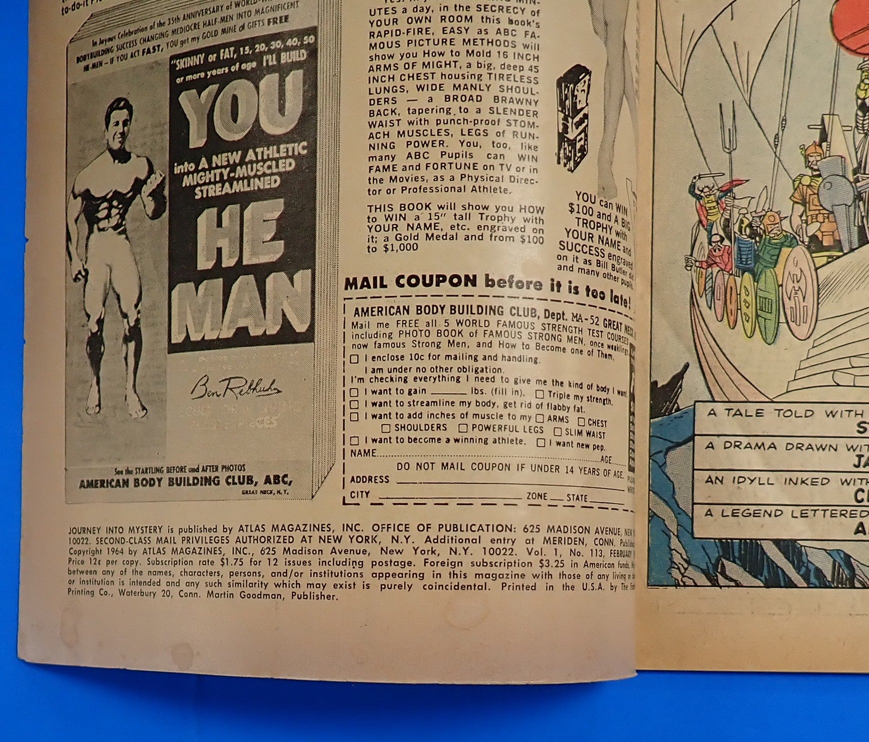 Journey Into Mystery #113 (1965) - VG- (3.5) - Origin of Loki