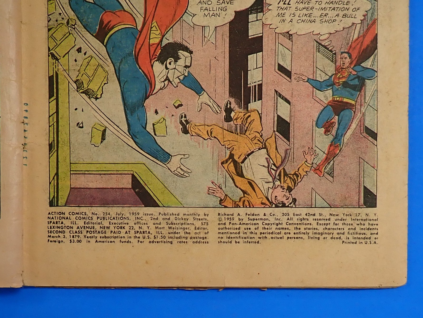 Action Comics #254 (1959) - FR/GD (1.0-1.5) - 1st Meeting Bizarro & Superman