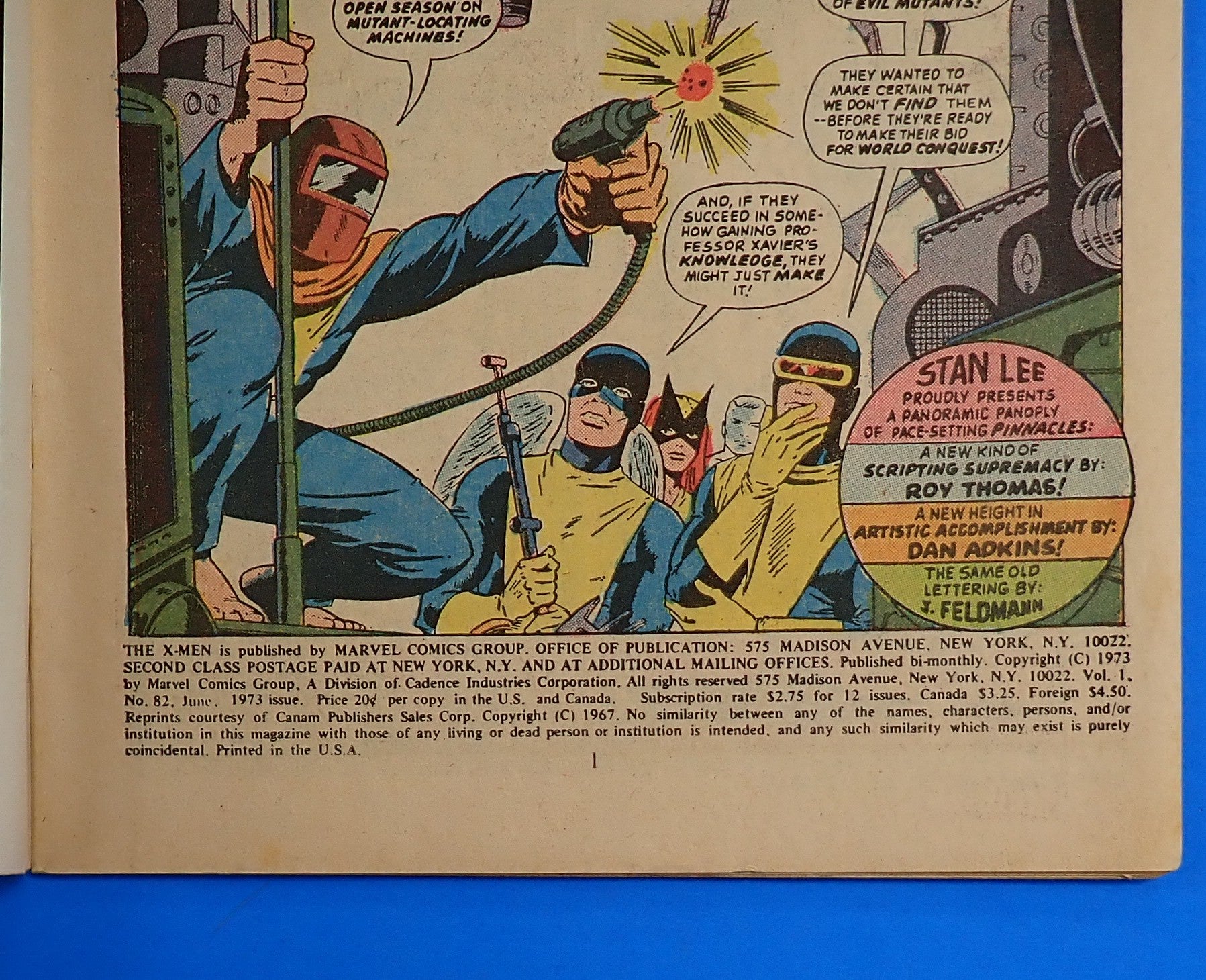 X-Men #82 (1973) - FN- (5.5) - Reprints Issue #34