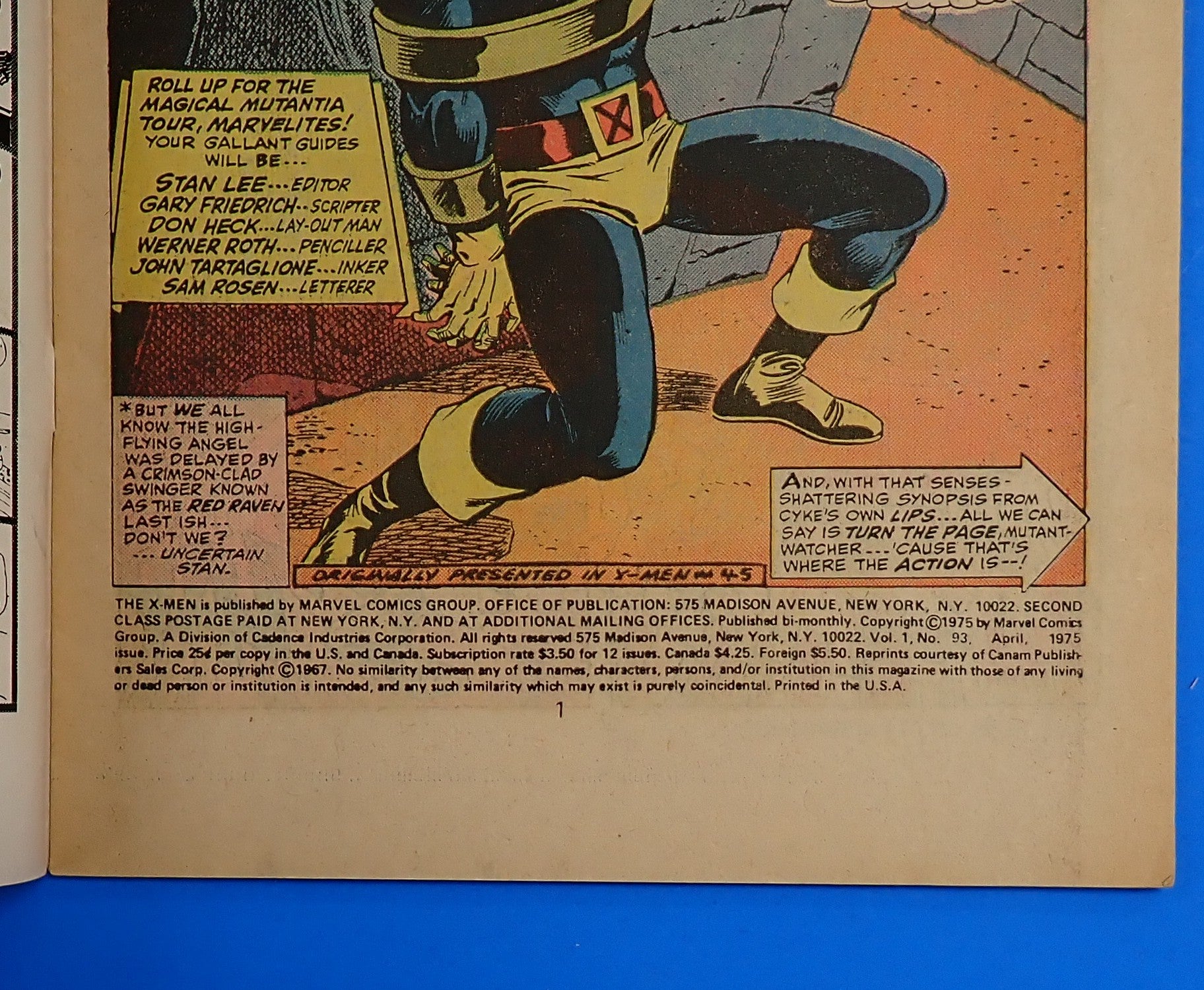 X-Men #93 (1975) - VG/VG- (3.5-4.0) - Reprints Issue #45