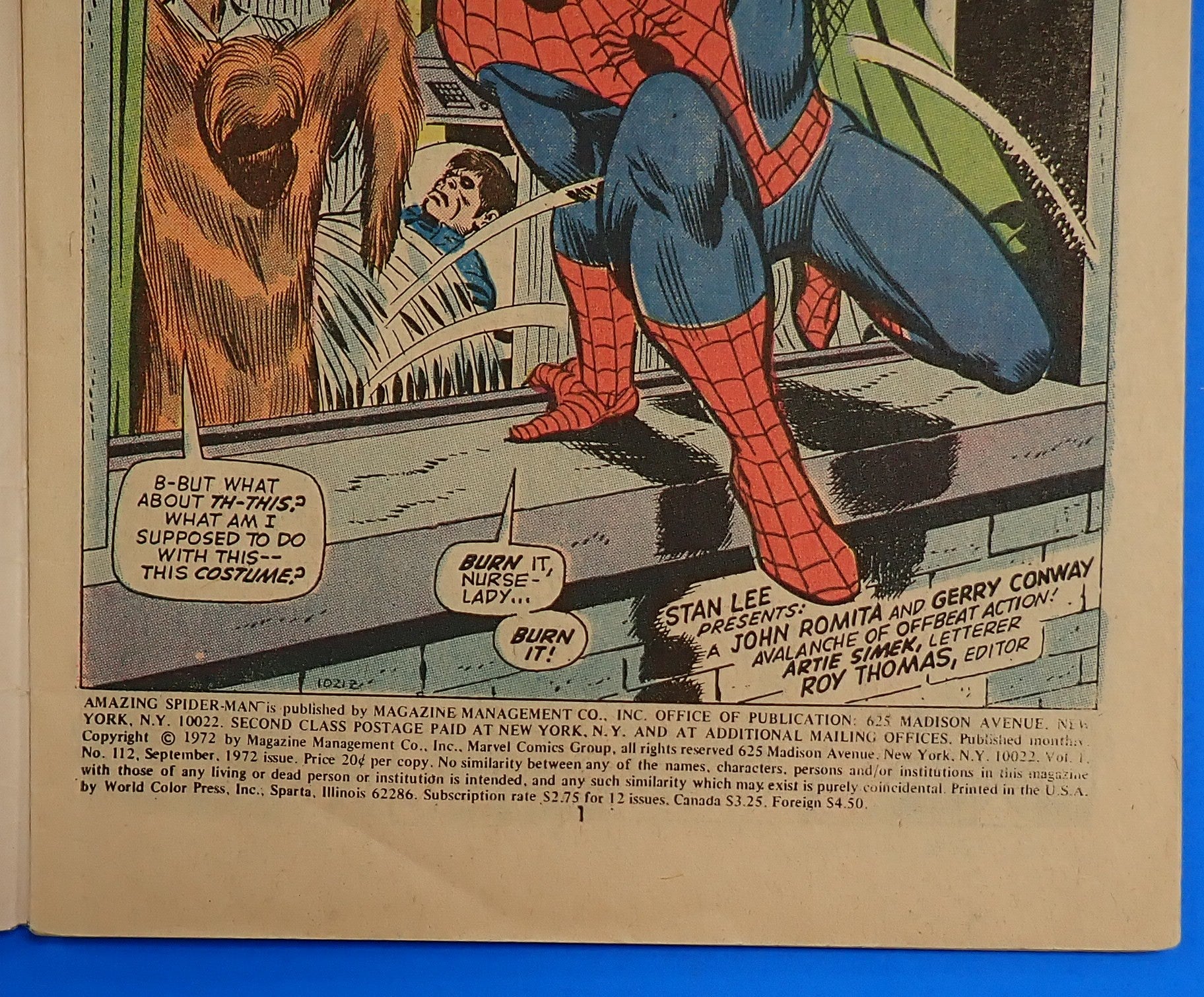 Amazing Spider-Man #112 (1972) - GD/GD+ (2.0-2.5) - Origin Peter Parker