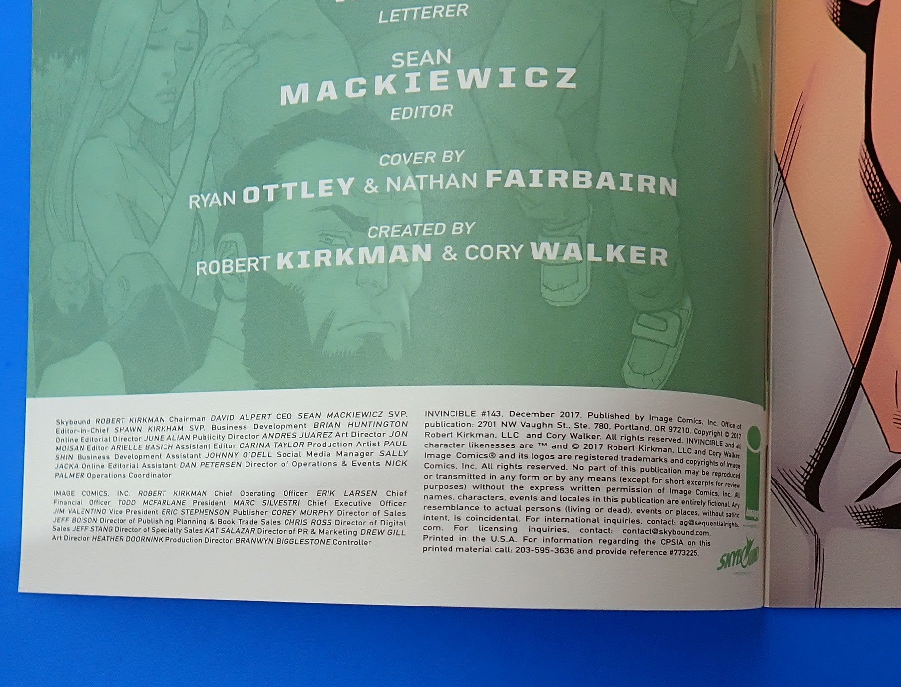 Invincible #143 (2017) - NM- (9.2) - 1st Cover App. of Marky