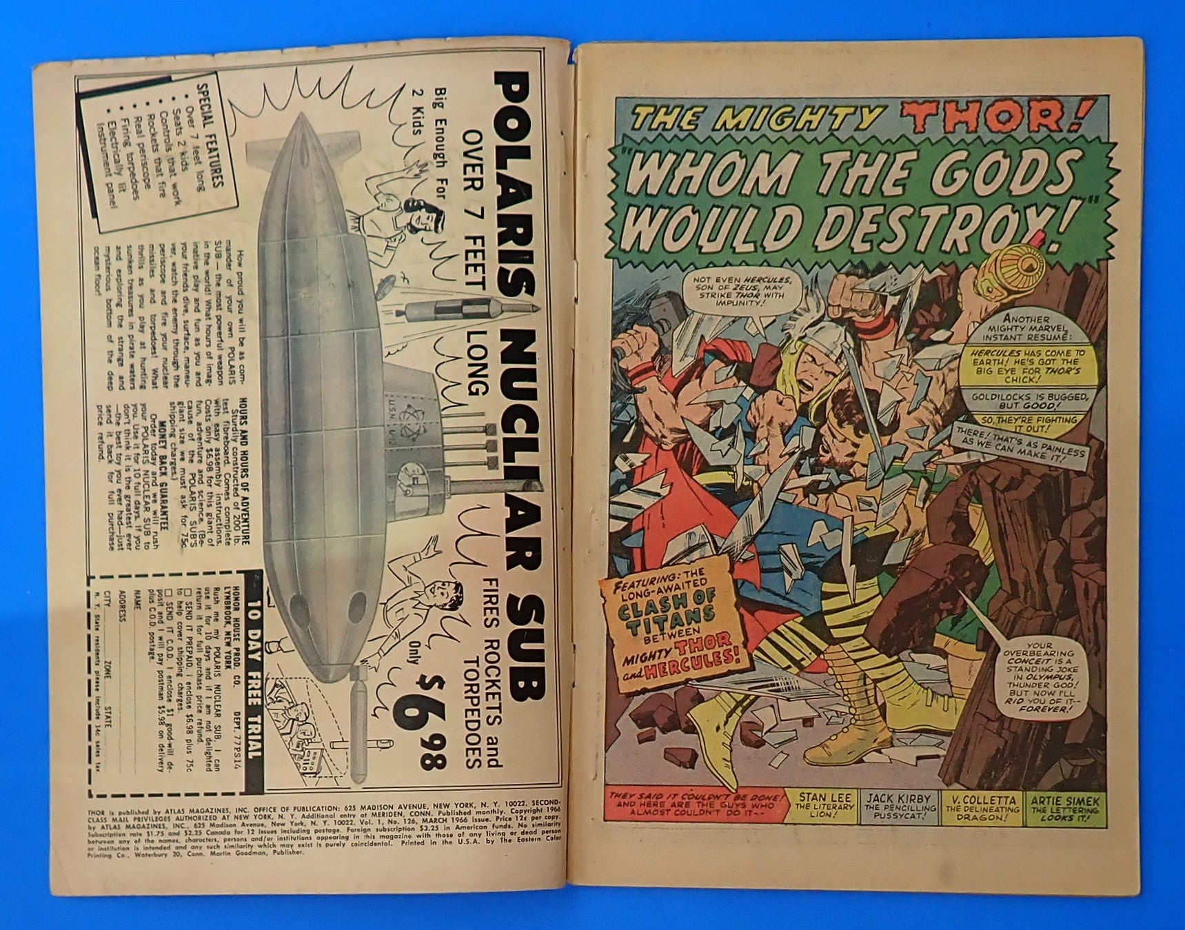 Thor #126 (1966) - FR/GD (1.5-1/8) - Battle of Thor v. Hercules