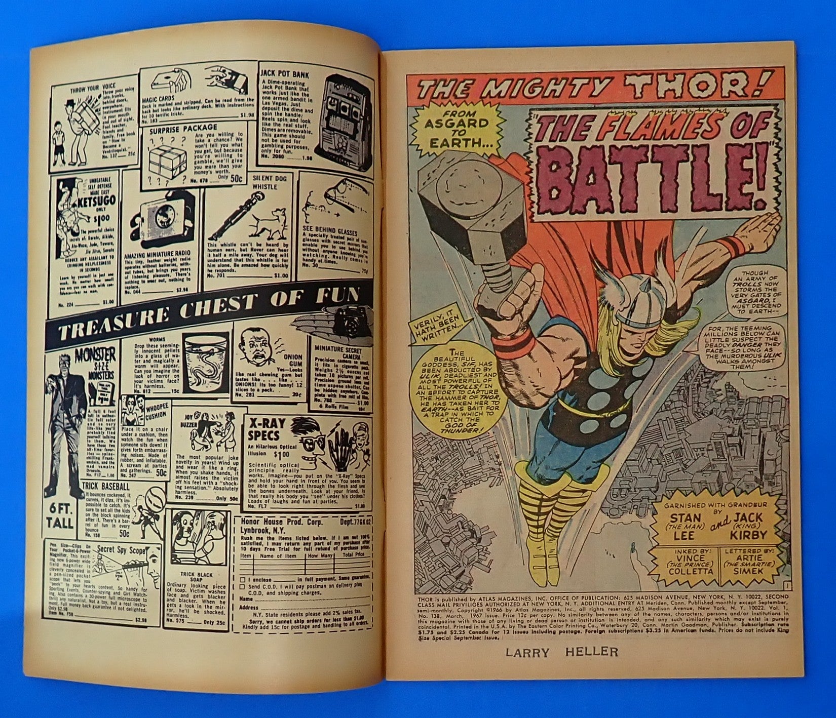 Thor #138 (1967) - FN/VF (7.0) - 1st App. of Orikal
