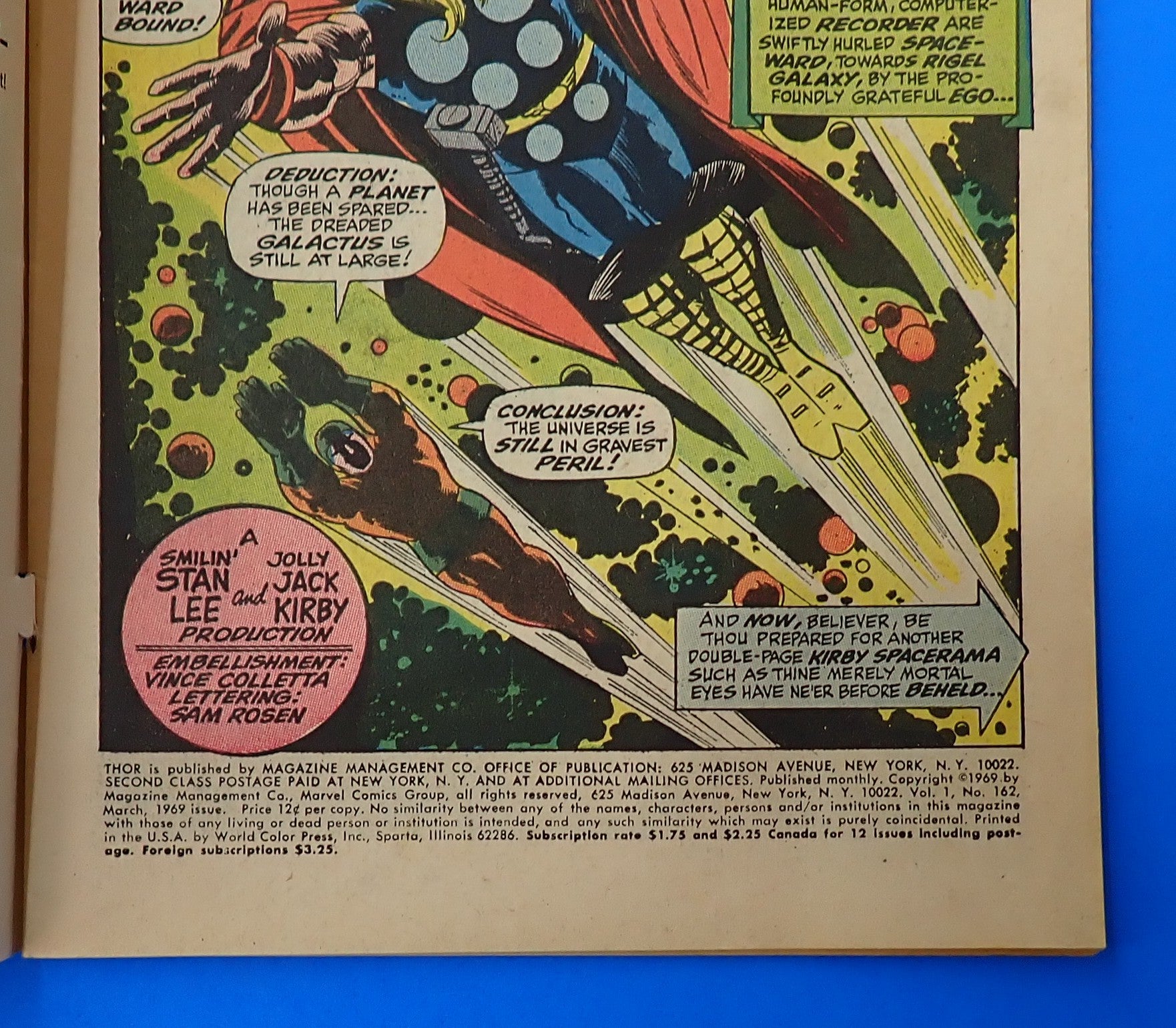 Thor #162 (1969) - VG+/FN (4.5-5.0) - Origin of Galactus
