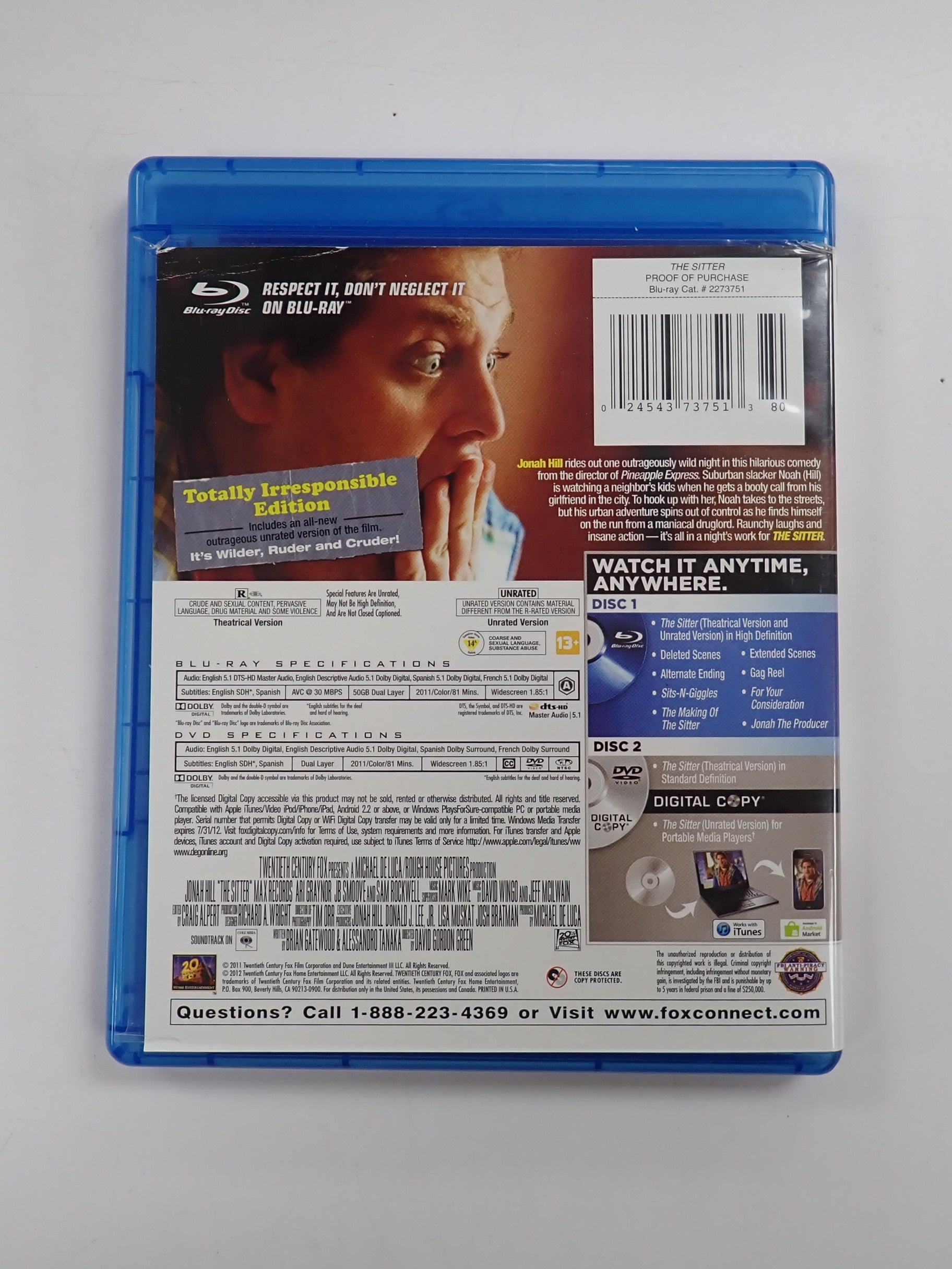 The Sitter [Totally Irresponsible Edition] - Blu-Ray