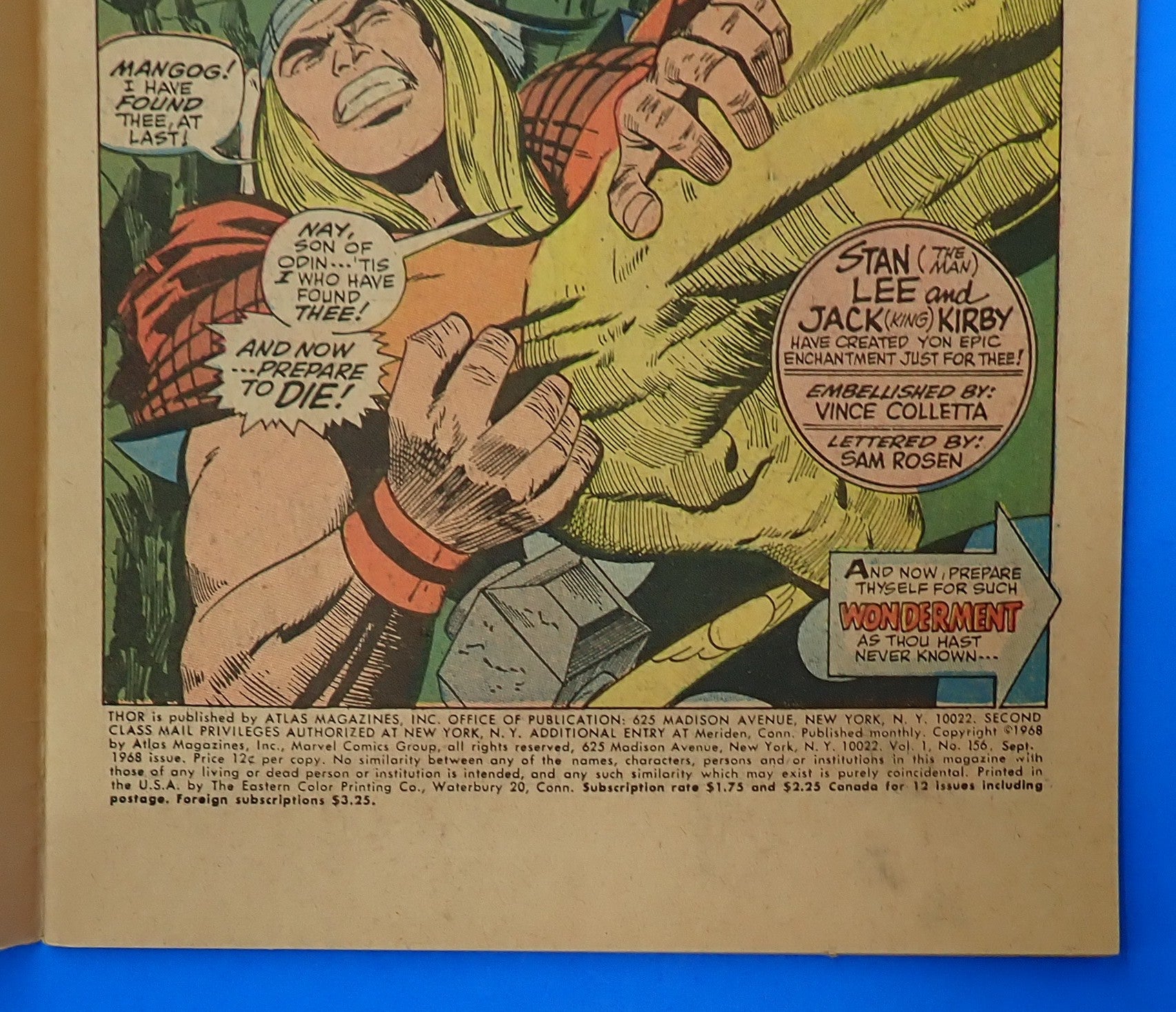 Thor #156 (1968) - VG/FN- (5.0-5.5) - Silver Age Issue