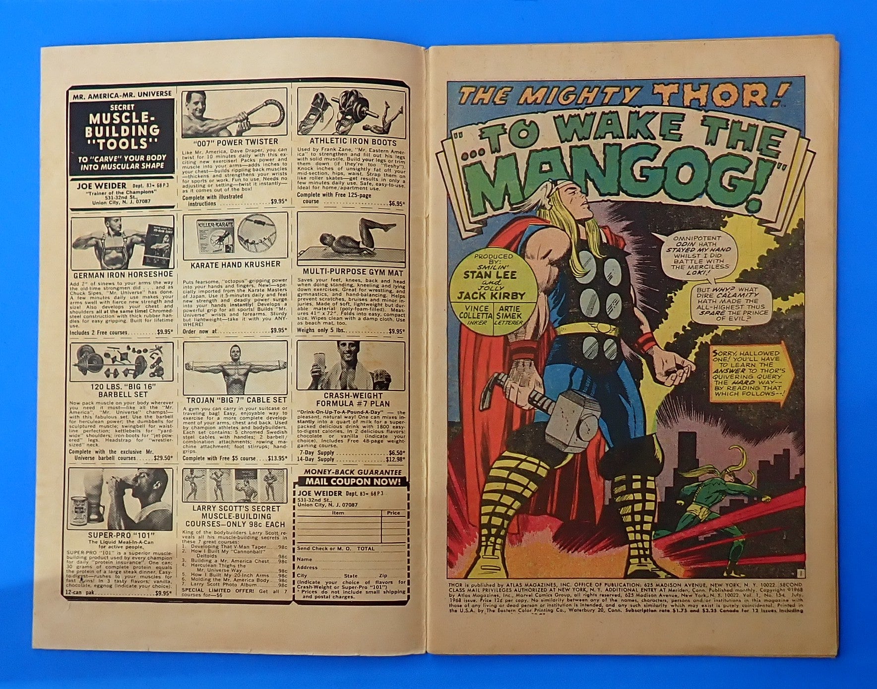 Thor #154 (1968) - VG/VG+ (4.0-4.5) - 1st App. Mangog