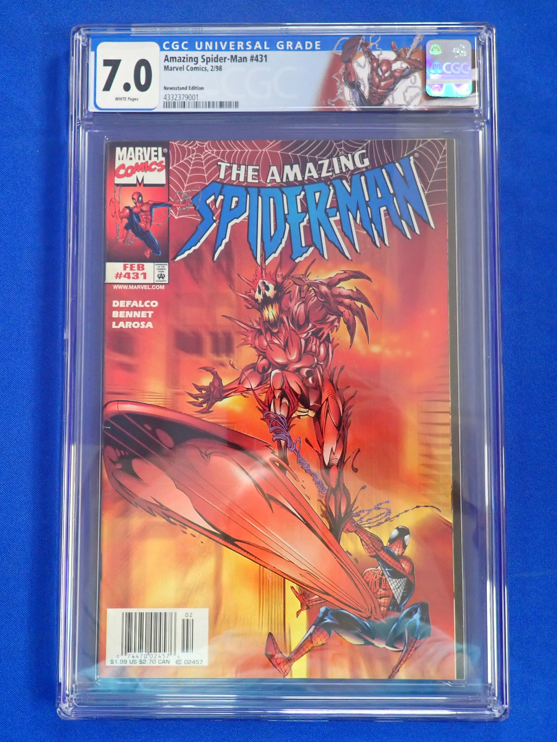 Amazing Spider-Man #431 (1998) - CGC 7.0 - Custom Label - 1st Carnage Cosmic Cover
