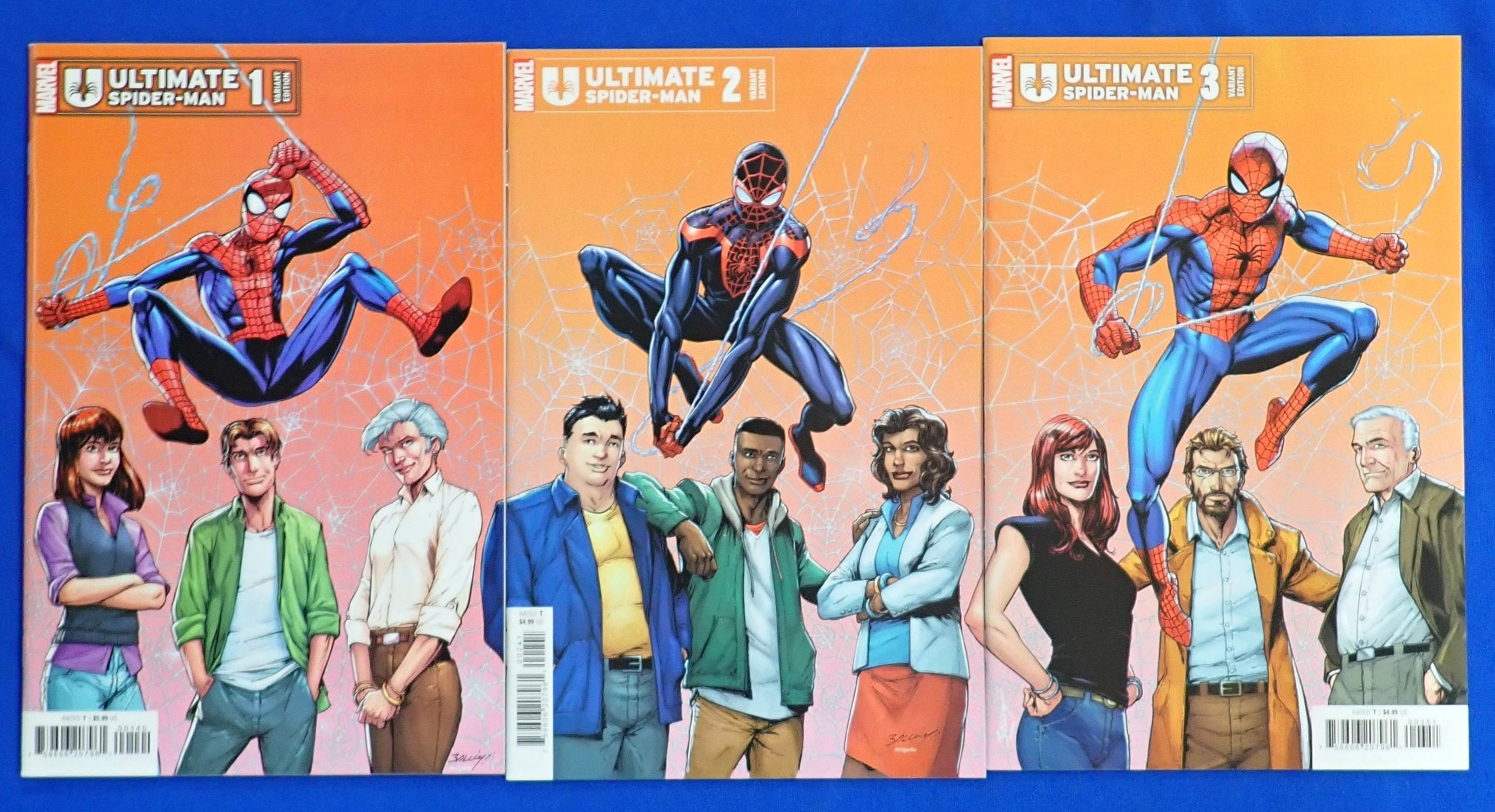 Ultimate Spider-Man #1-3 Mark Bagley Connecting Covers