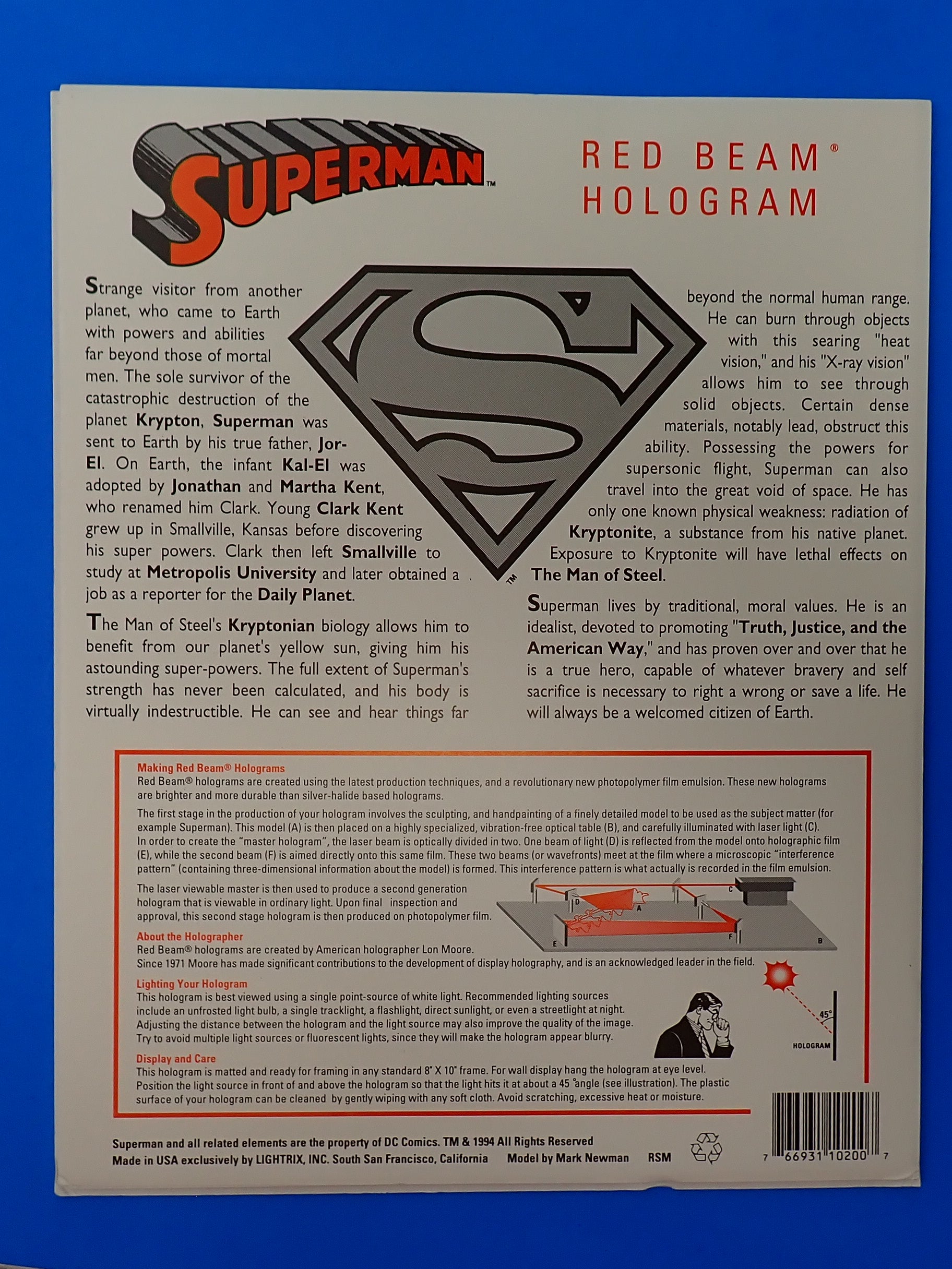 Superman Red Beam Hologram