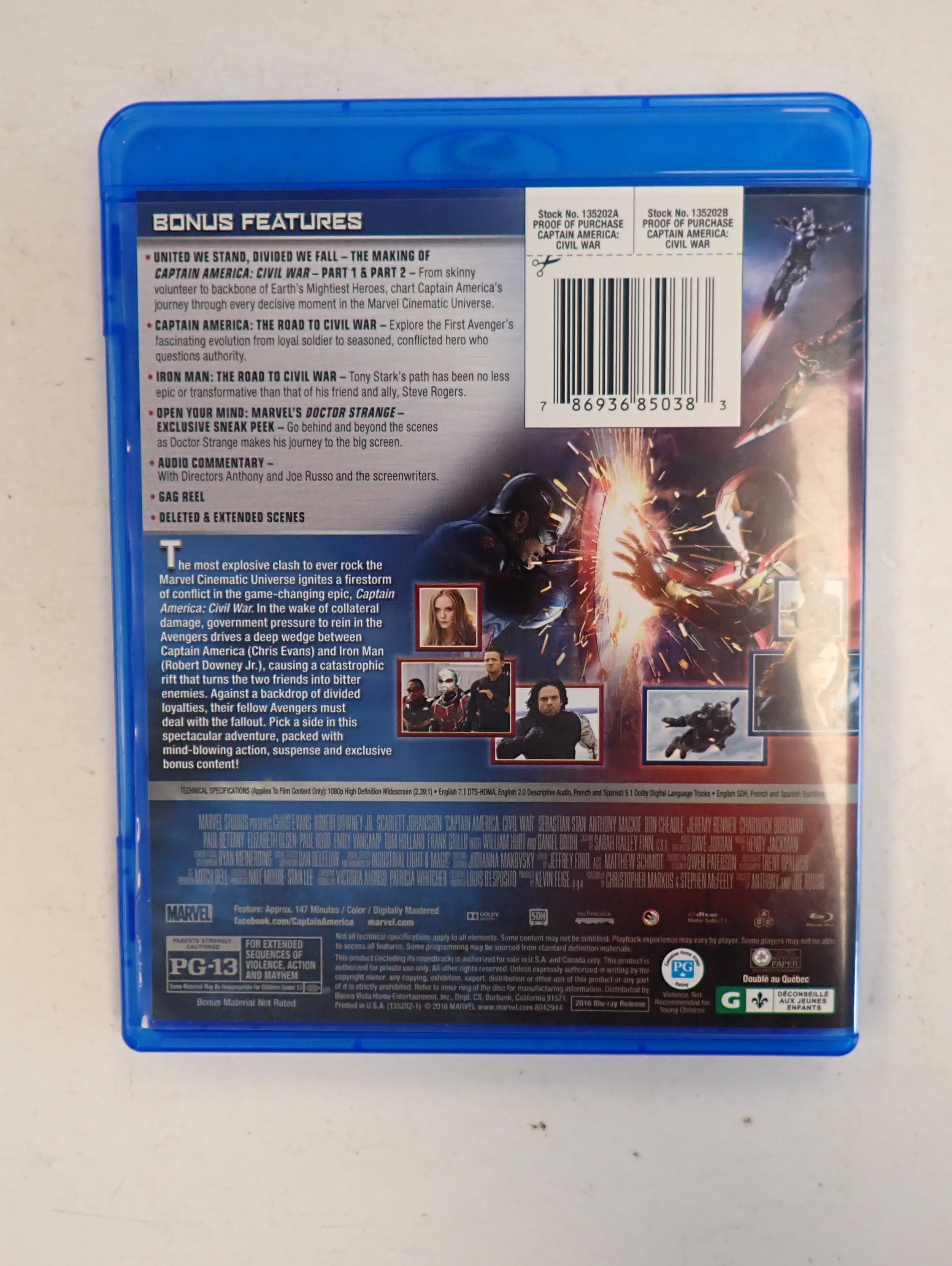 Captain America: Civil War - Blu-ray