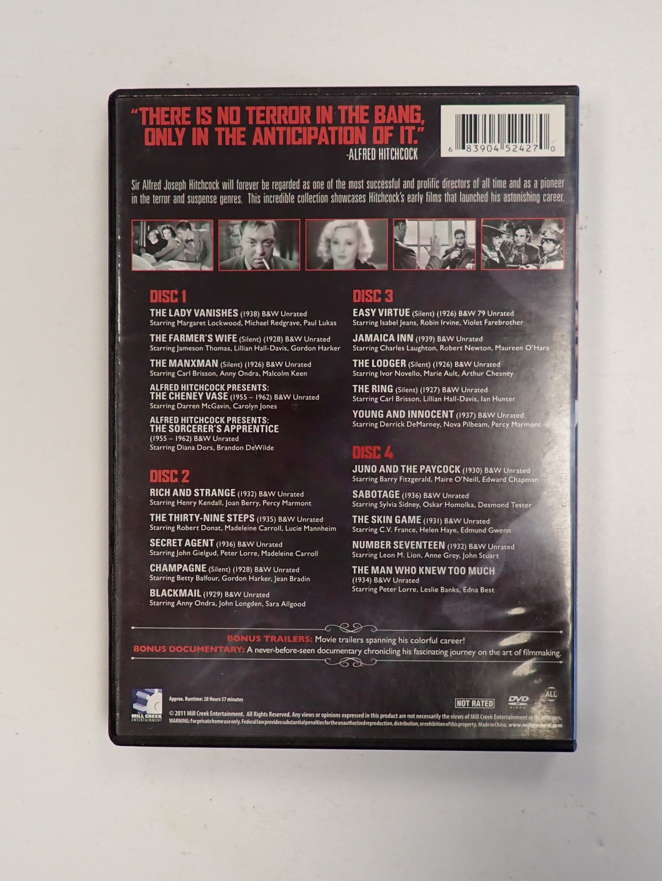 20 Films: Alfred Hitchcock A Legacy of Suspense - DVD