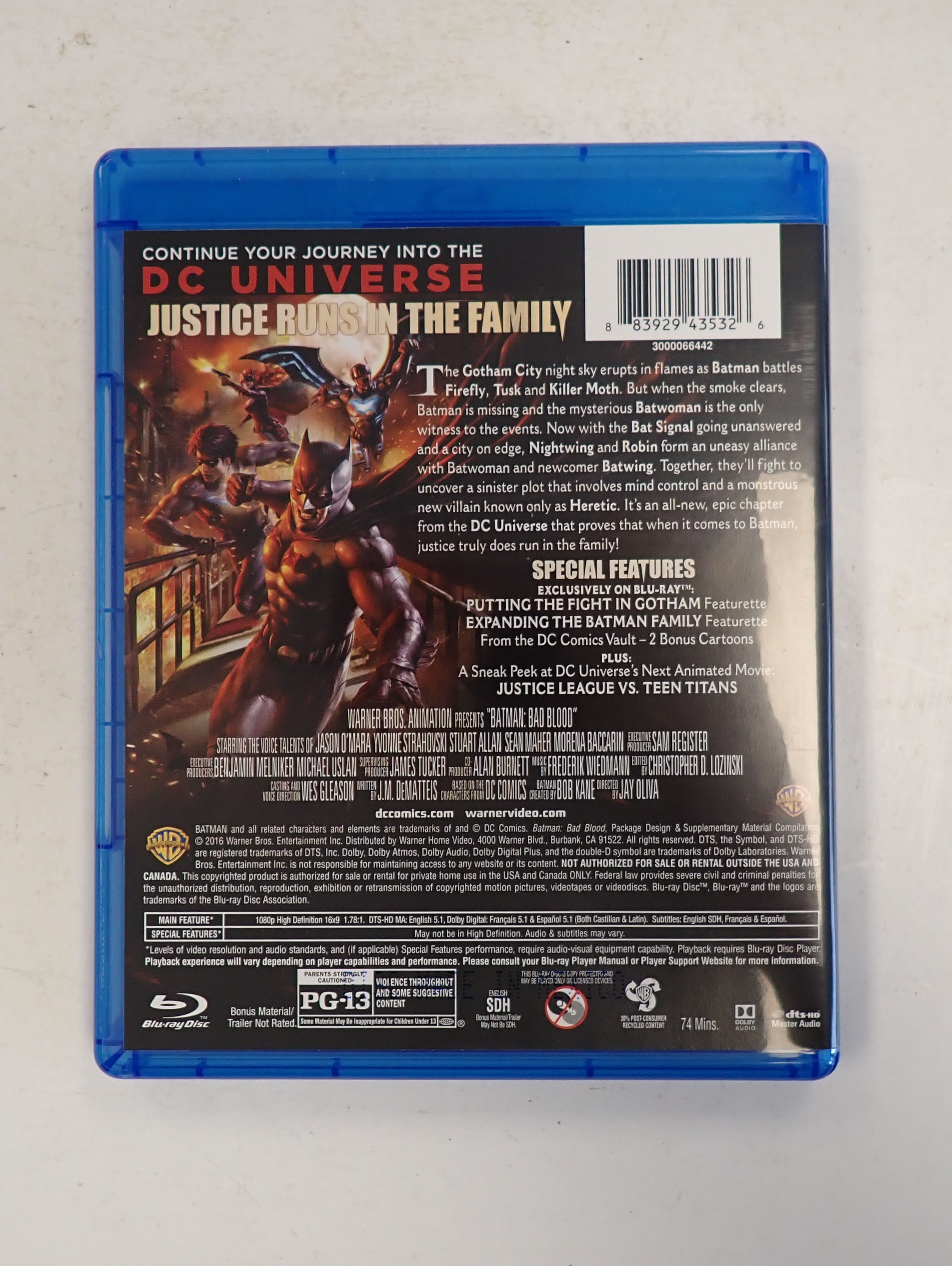 Batman Bad Blood - Blu-ray