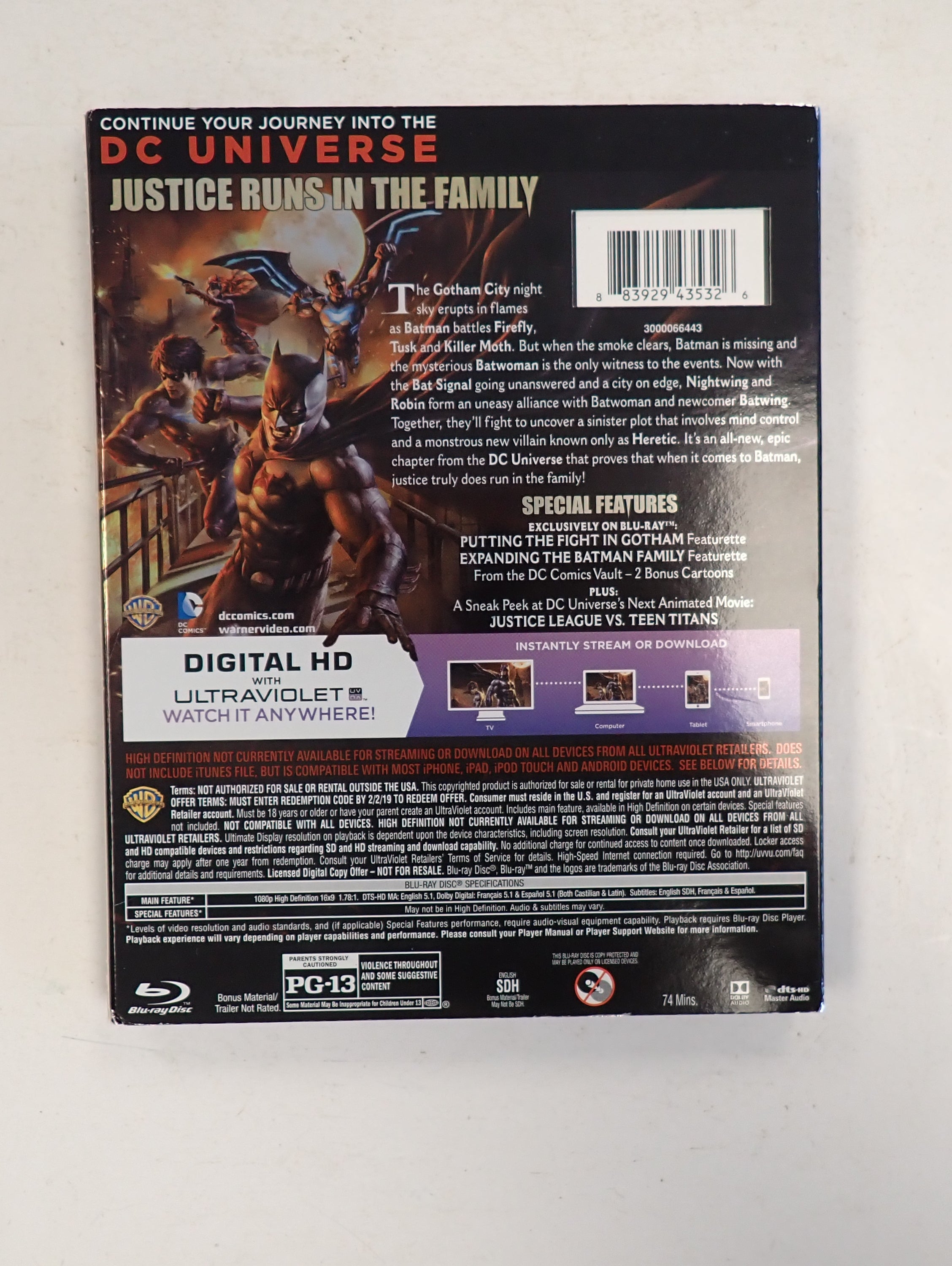Batman Bad Blood - Blu-ray