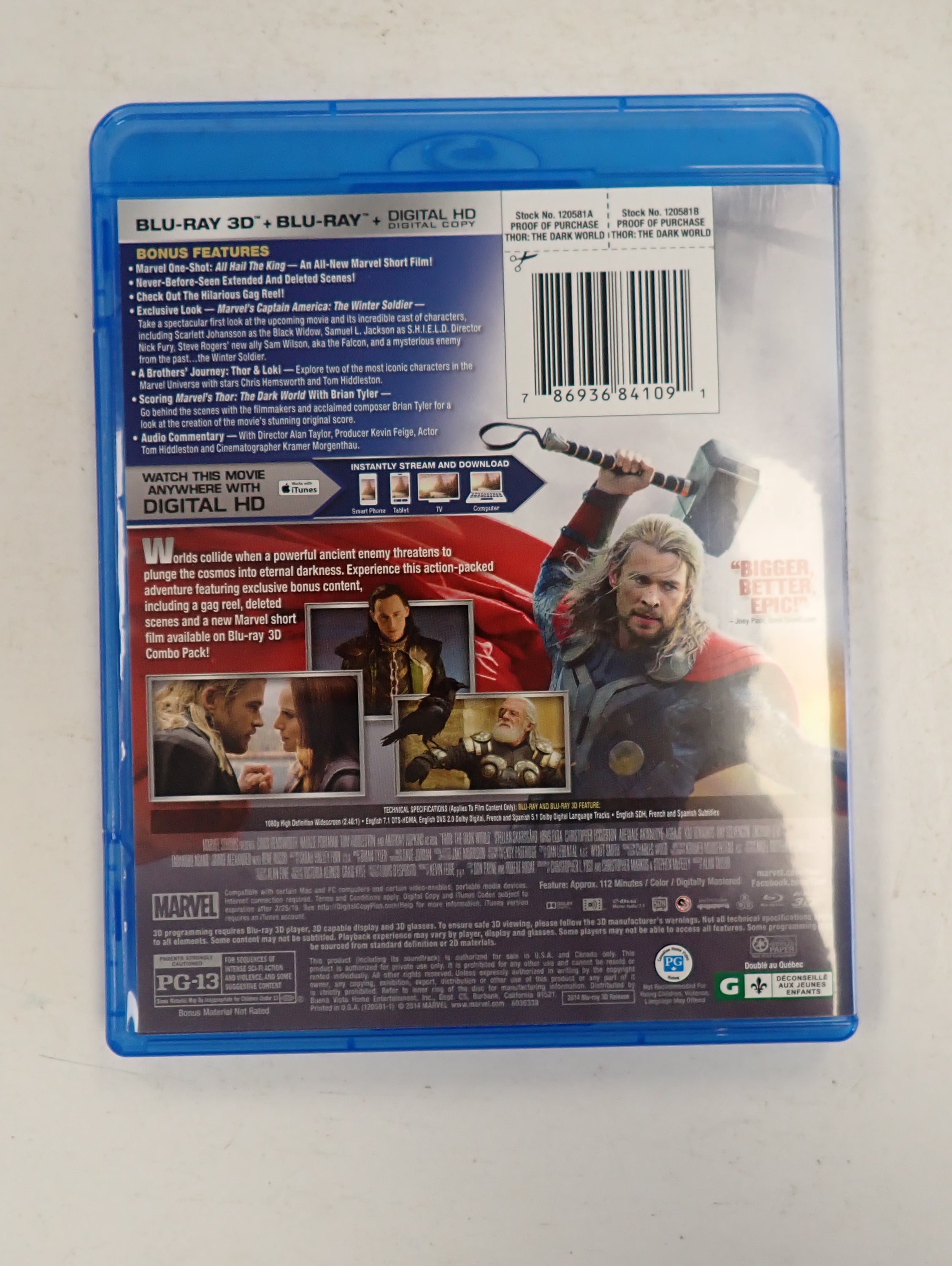 Thor The Dark World (Target Exclusive Loki Cover) - Blu-ray