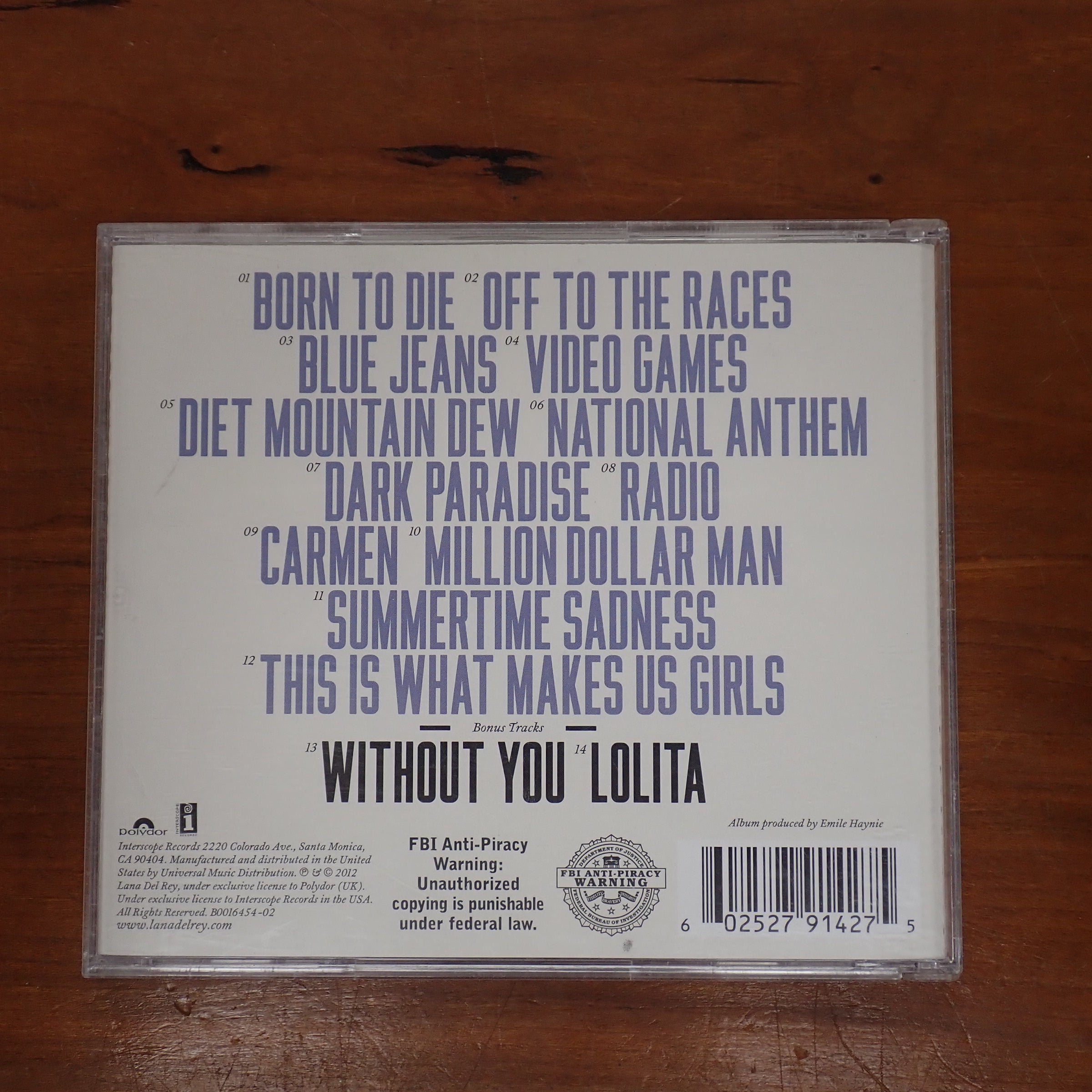 Lana Del Rey - Born To Die - CD [Pre-Owned]