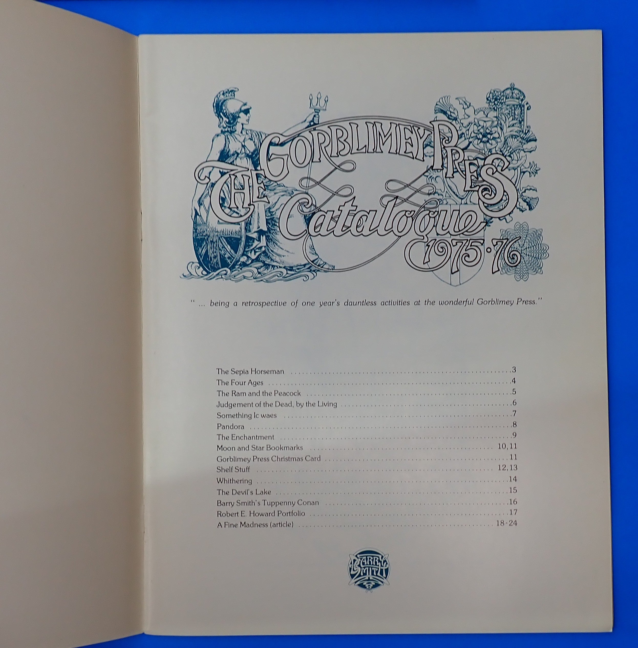 Gorblimey Press Catalogue (1975-76) - Zine [Pre-Owned]