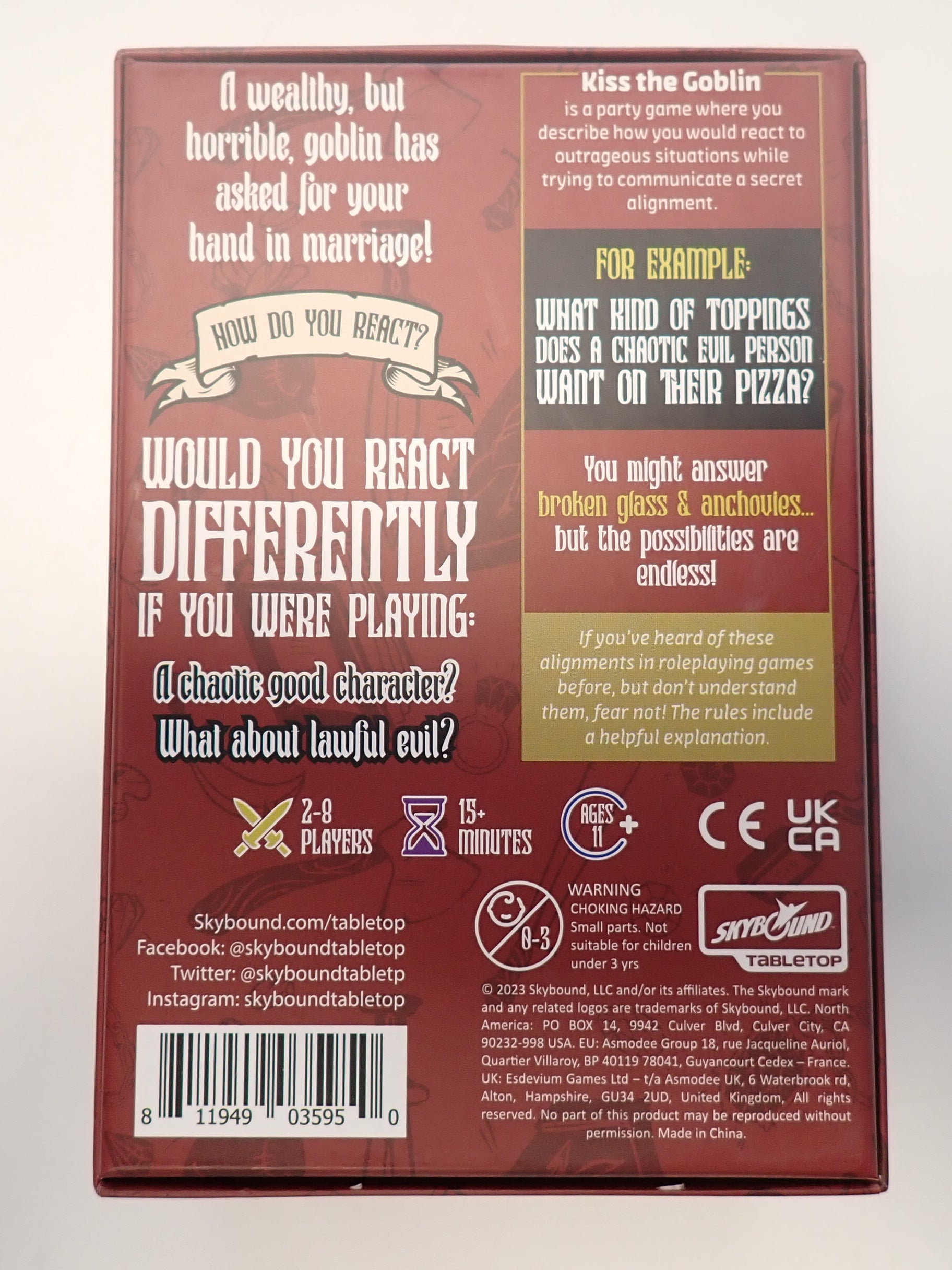 Kiss The Goblin The Alignment Guessing Party Game [Pre-Owned]