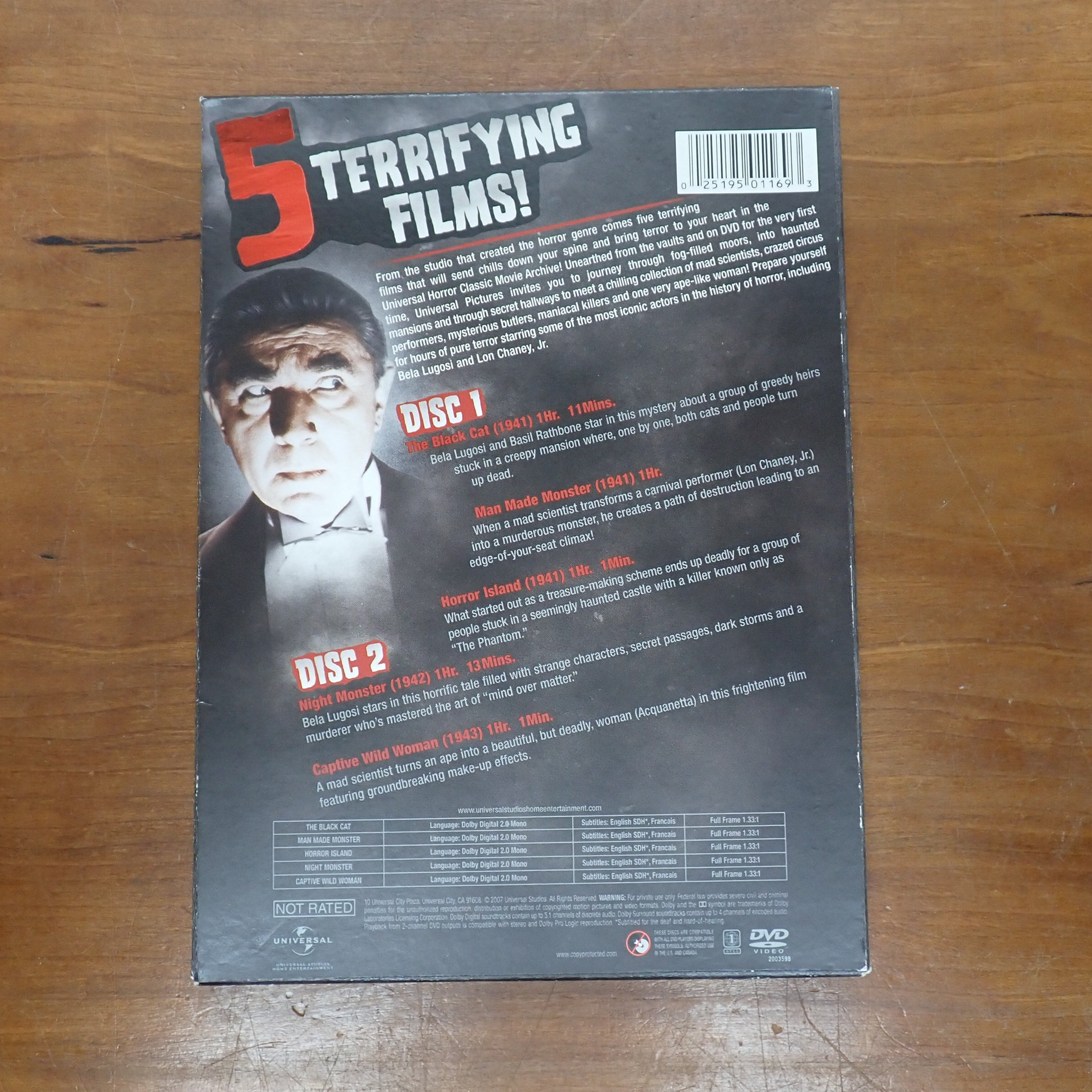 Universal Horror (Classic Movie Archive) - DVD [Pre-Owned]
