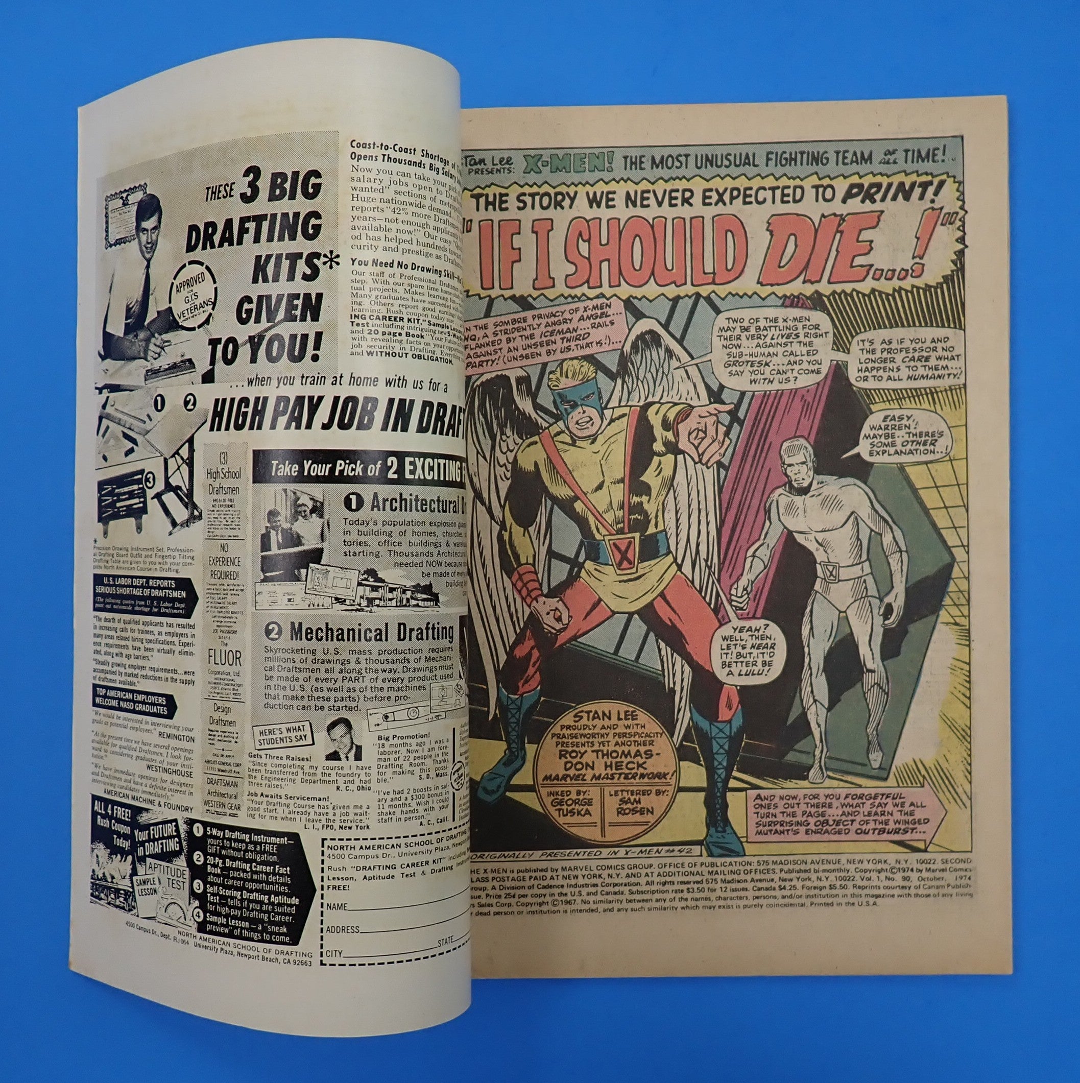 X-Men #90 (1974) - VG+/FN (4.5-5.0) - Reprints Issue #42
