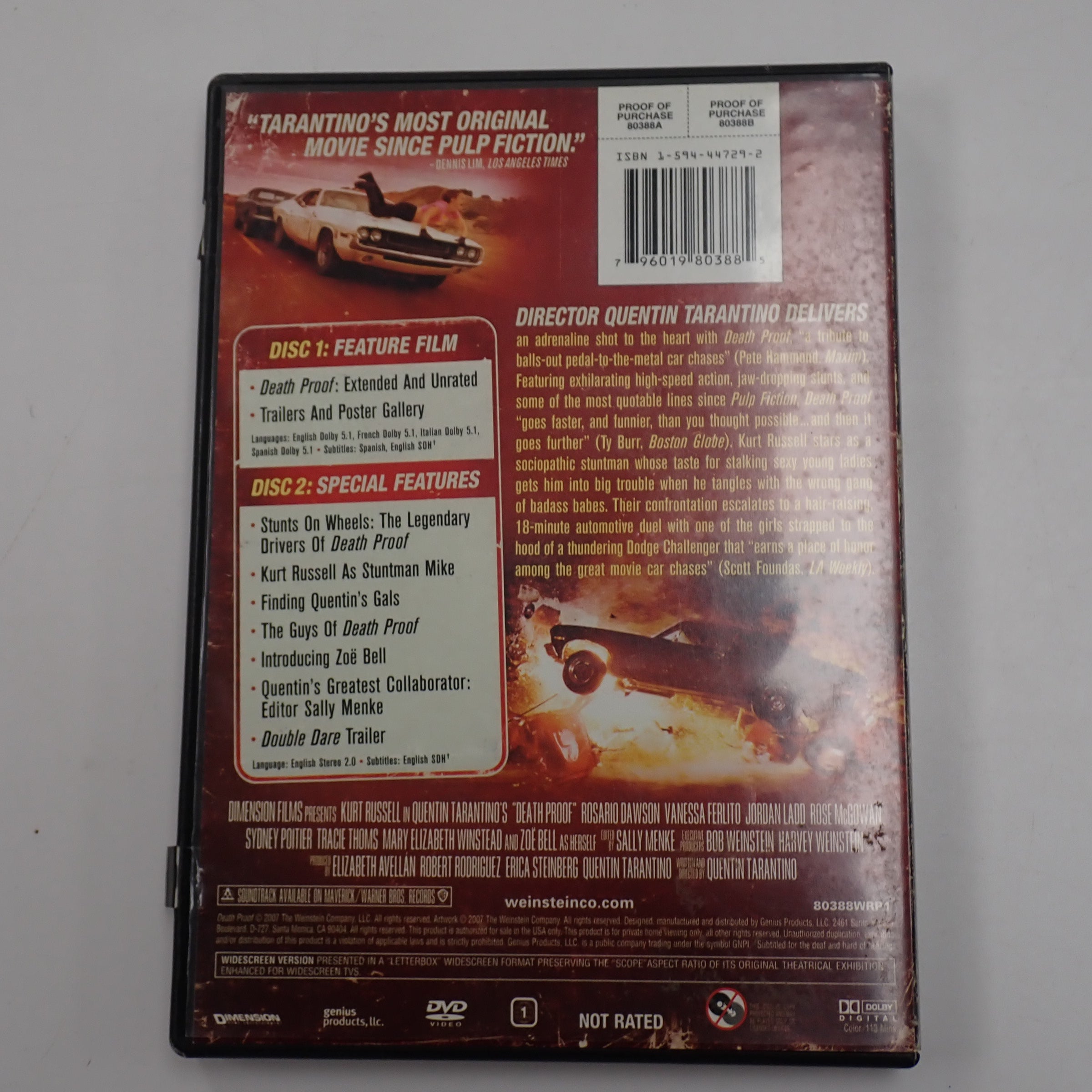 Death Proof (Extended & Unrated) - DVD [Pre-Owned]