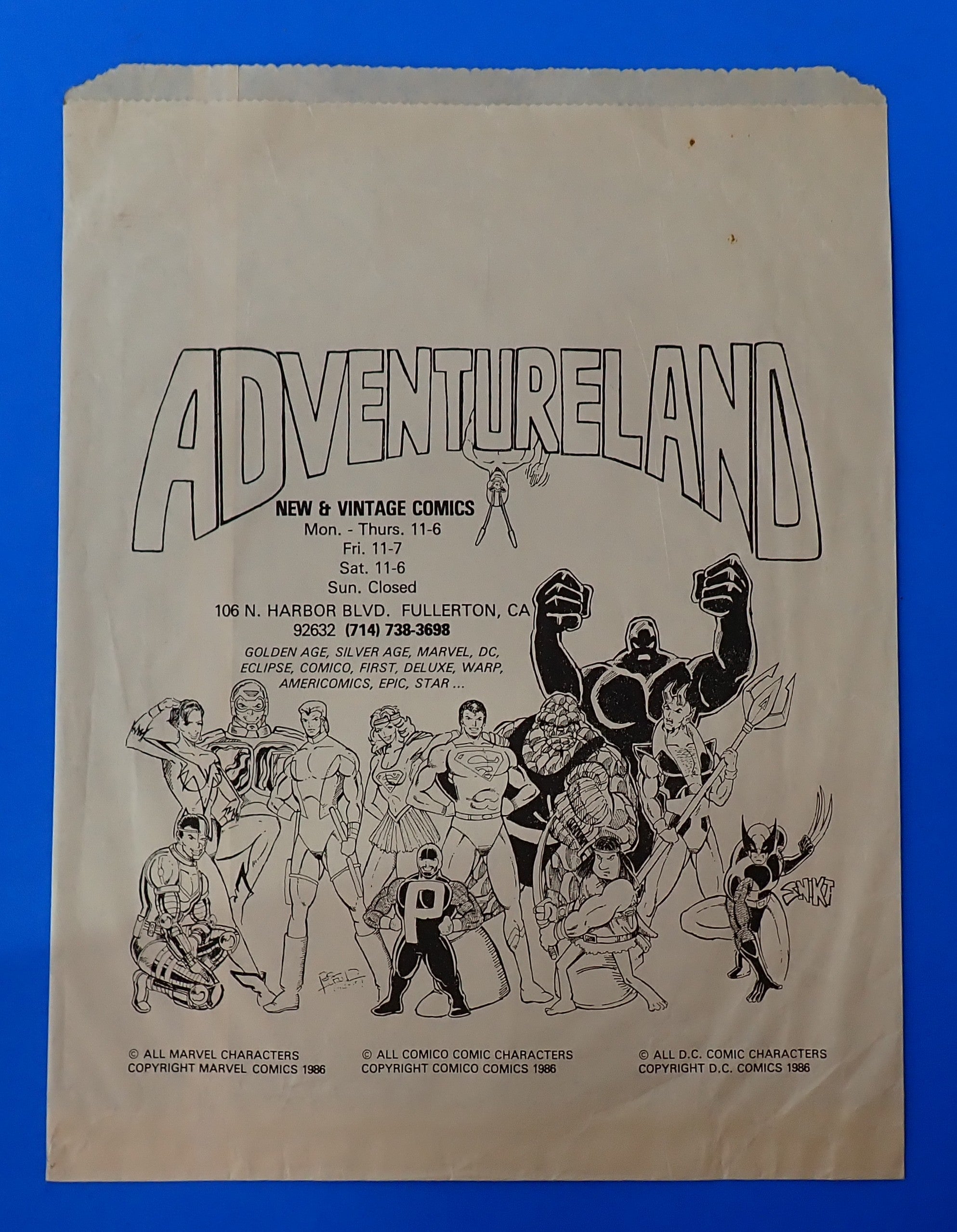 Sample of Rob Leifeld's Early Work (1986) - Bag Print