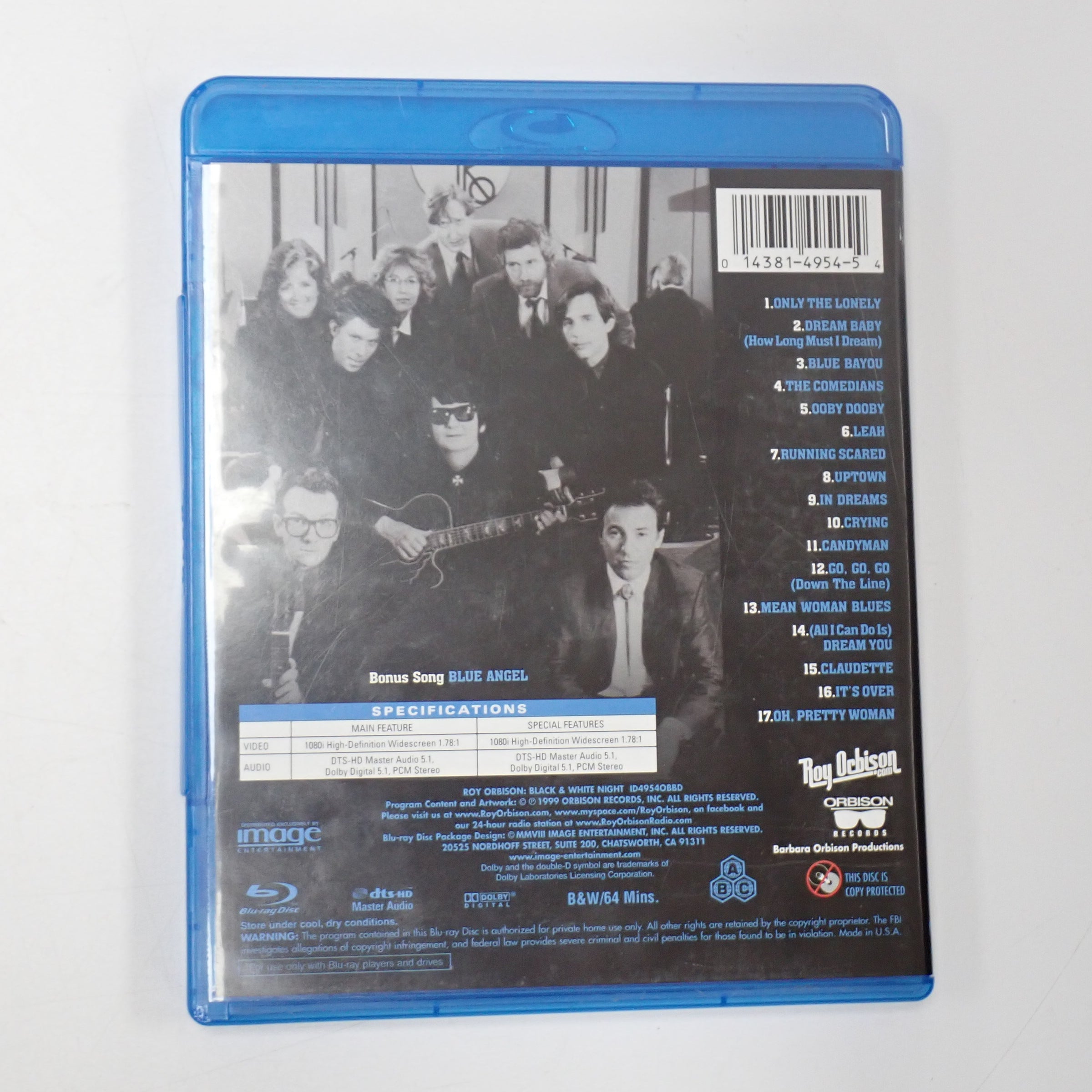 Roy Orbison - Black & White Night - Blu-Ray [Pre-Owned]