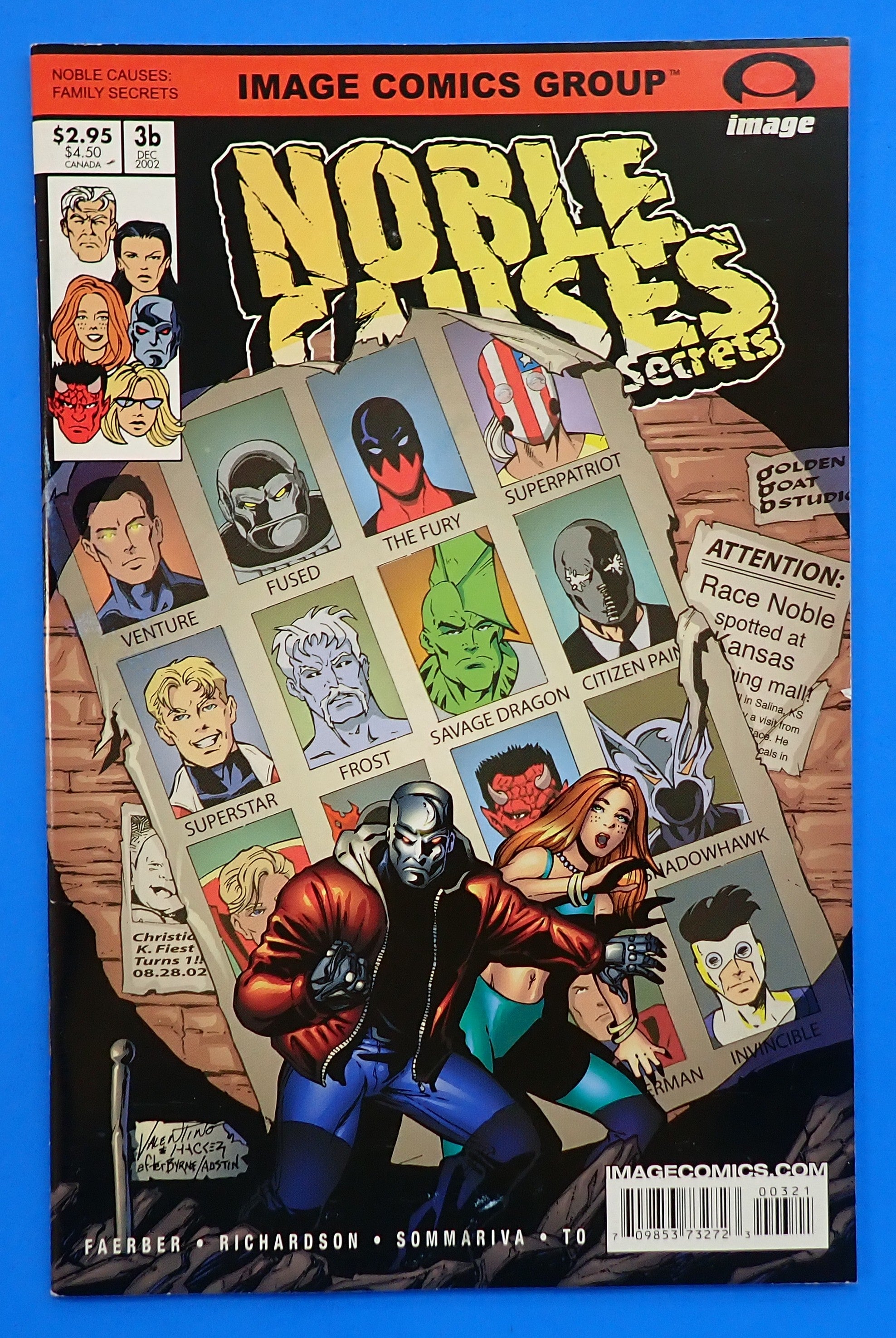 Noble Causes: Family Secrets #3 (2002) - VF/NM (9.0+) - 1st Cameo/Cover App. of Invincible