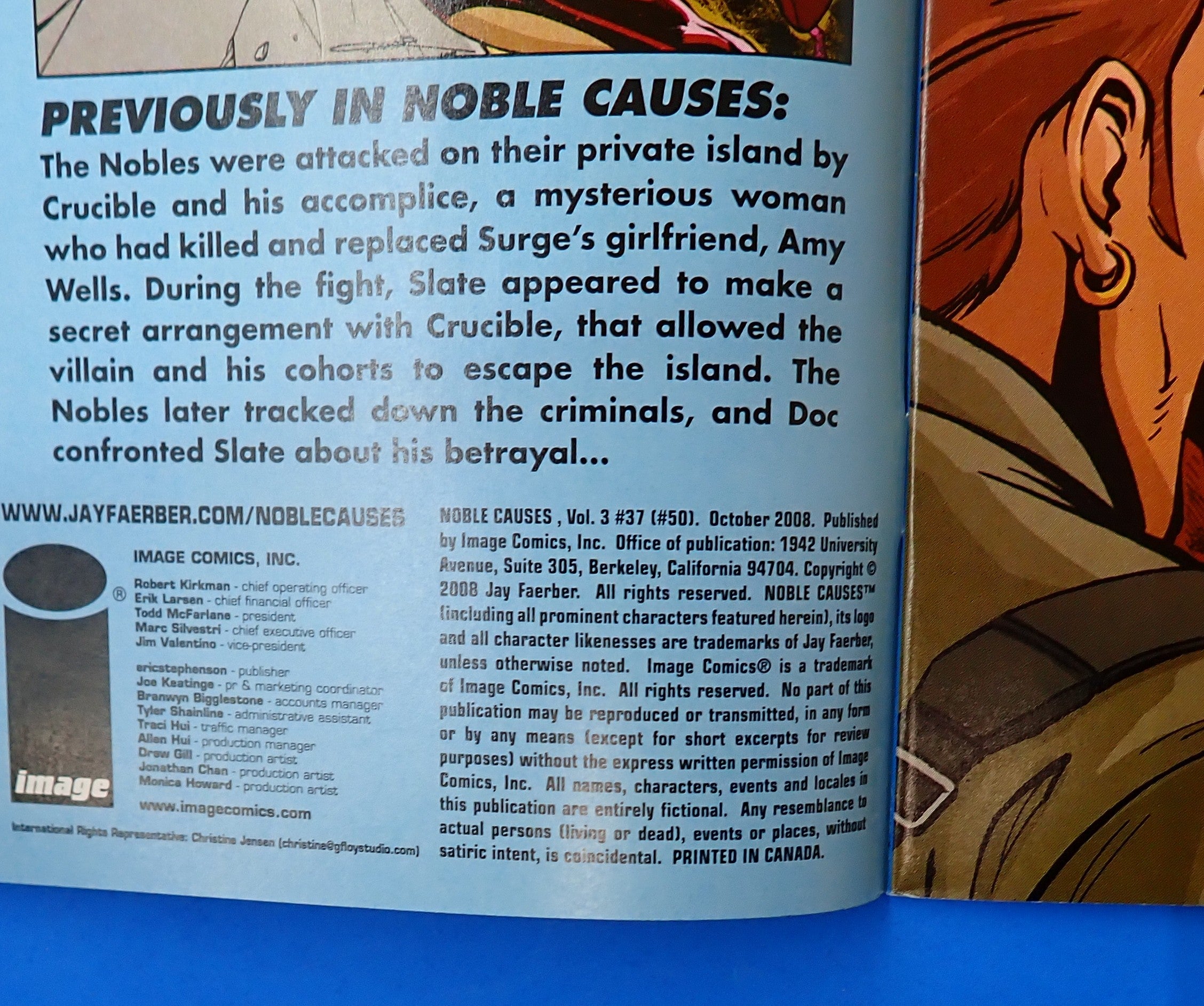 Noble Causes #37 (2008) - NM (9.4) - Invincible In Blue Suit, Low Print