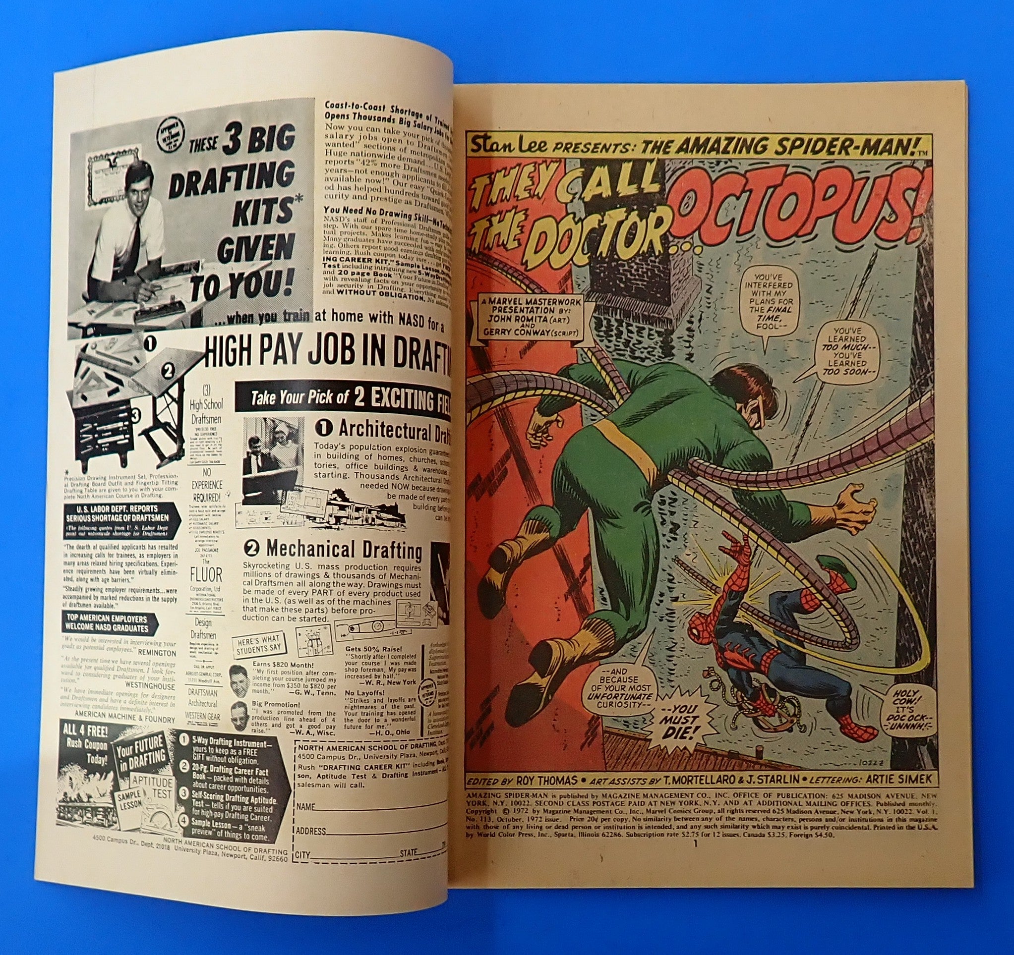 Amazing Spider-Man #113 (1972) - VF (8.0) - 1st App. Hammerhead