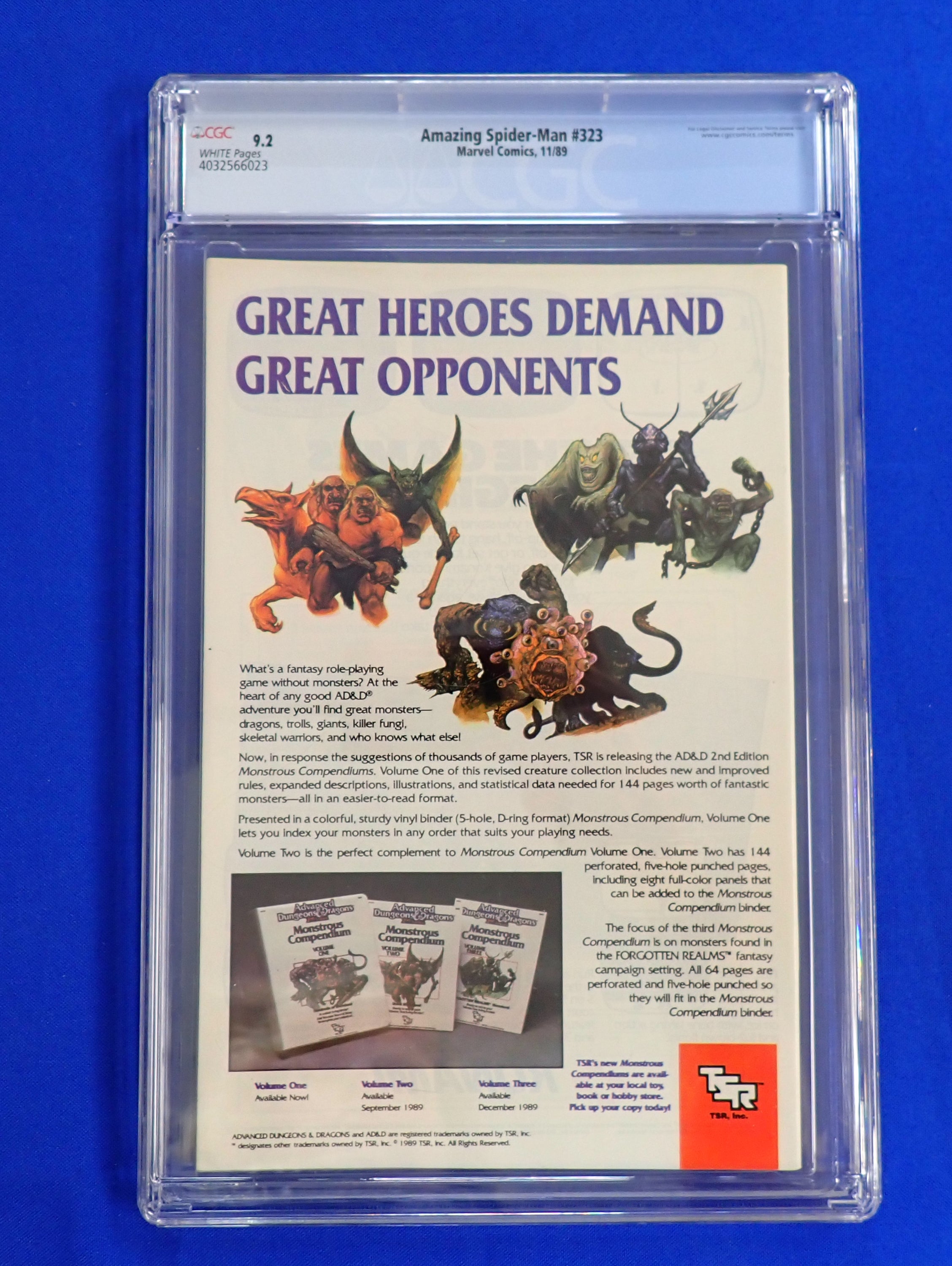Amazing Spider-Man #323 (1989) - CGC 9.2