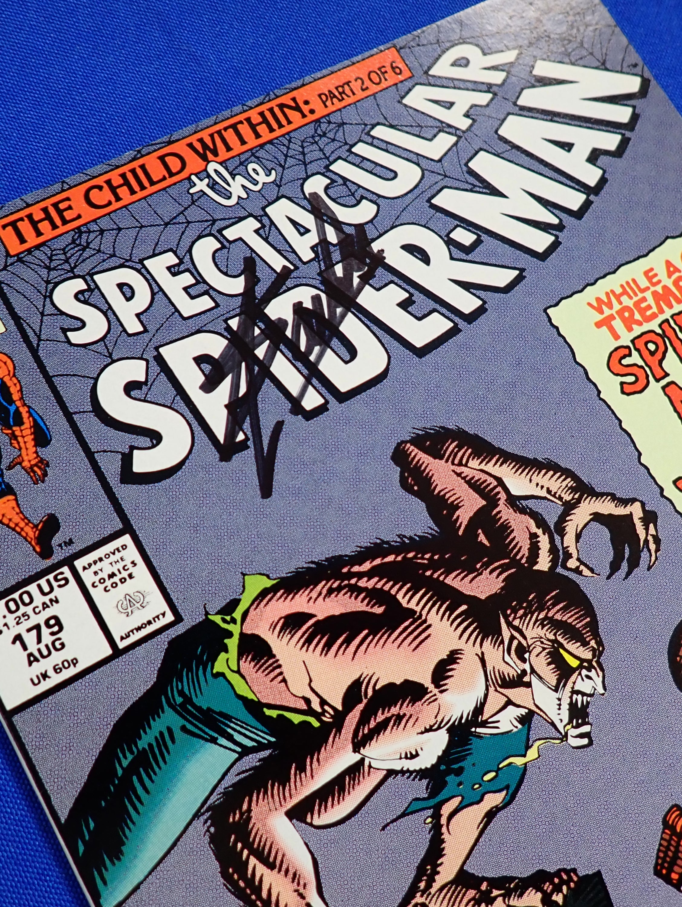 Spectacular Spider-Man #179 - SIGNED by Stan Lee - NM (9.4) w/ COA
