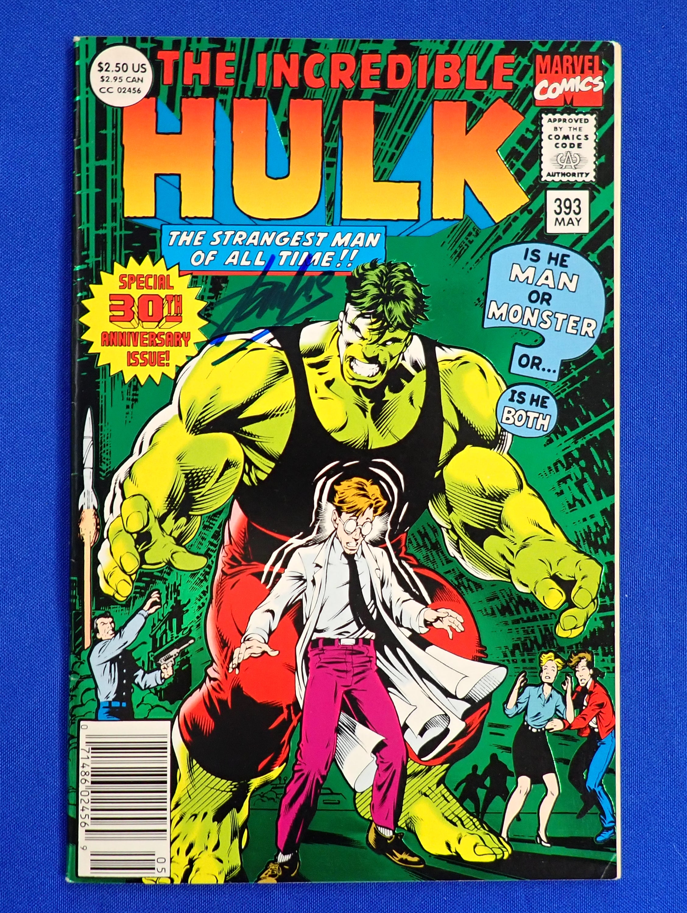 Hulk #393 (1992) - SIGNED by Stan Lee - FN/VF (7.0)