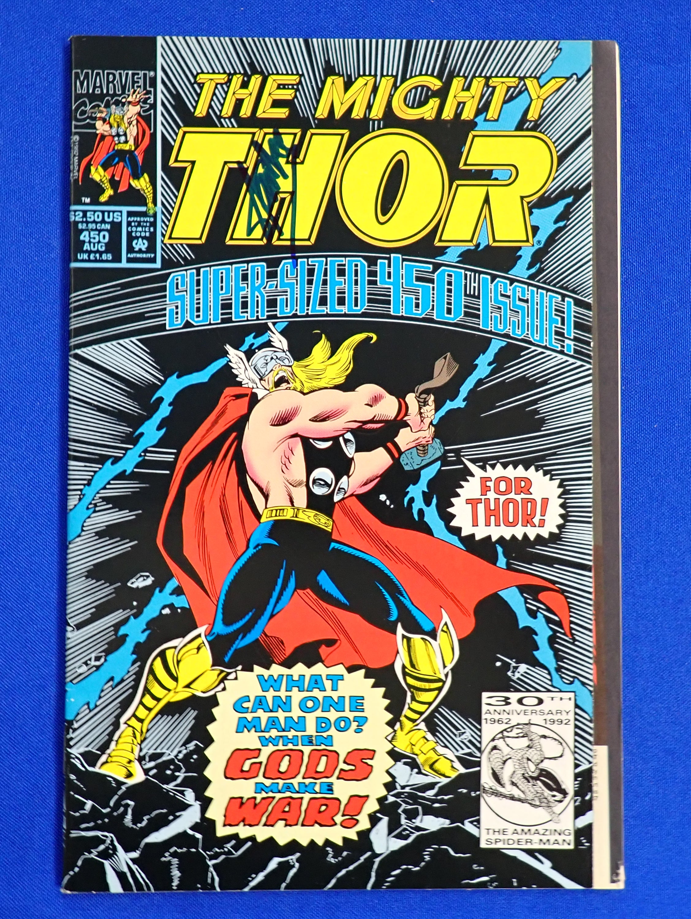 Mighty Thor #450 (1992) - SIGNED by Stan Lee - NM (9.4)