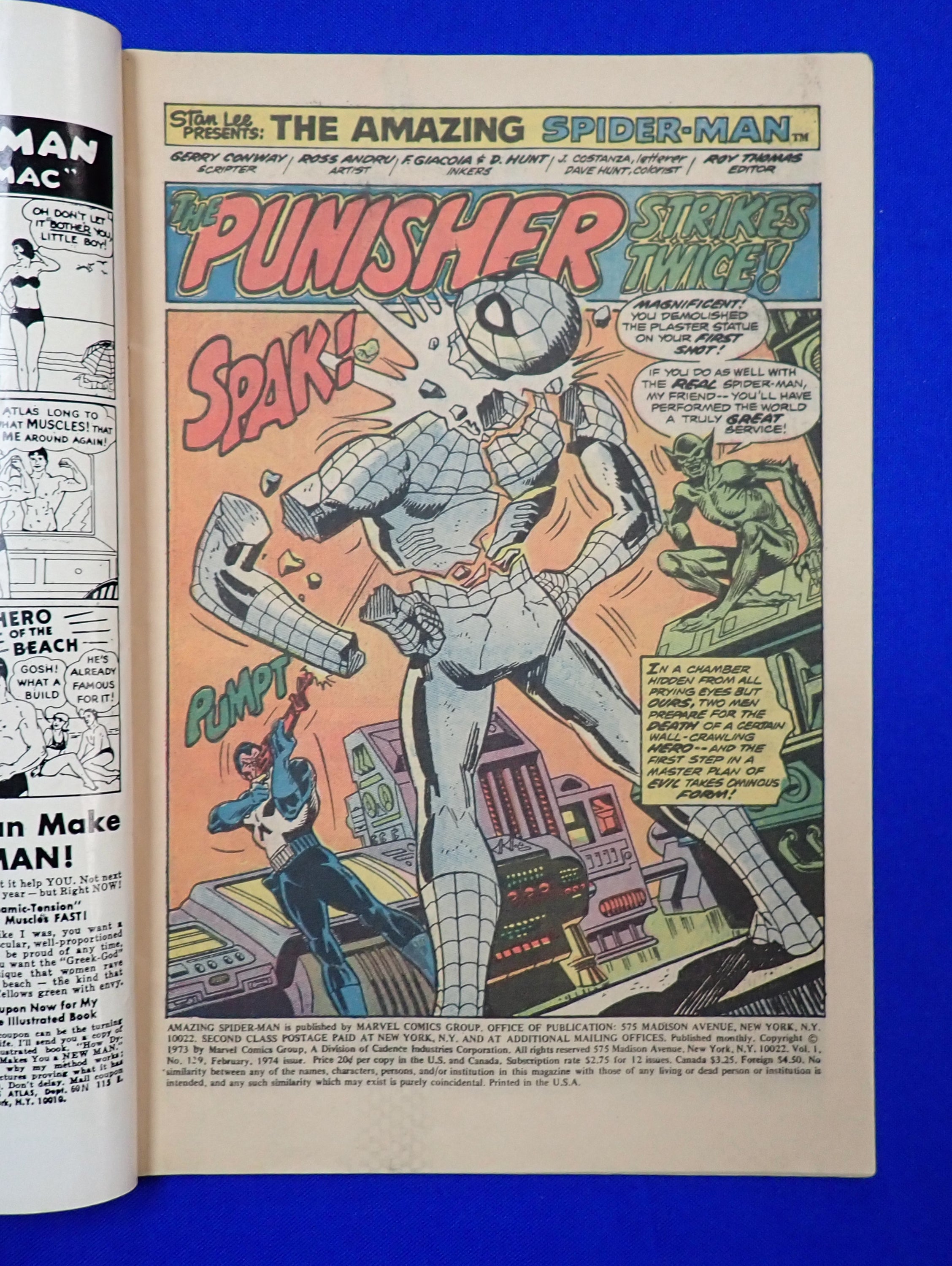 Amazing Spider-Man #129 (1974) - VG (4.0) - 1st Punisher