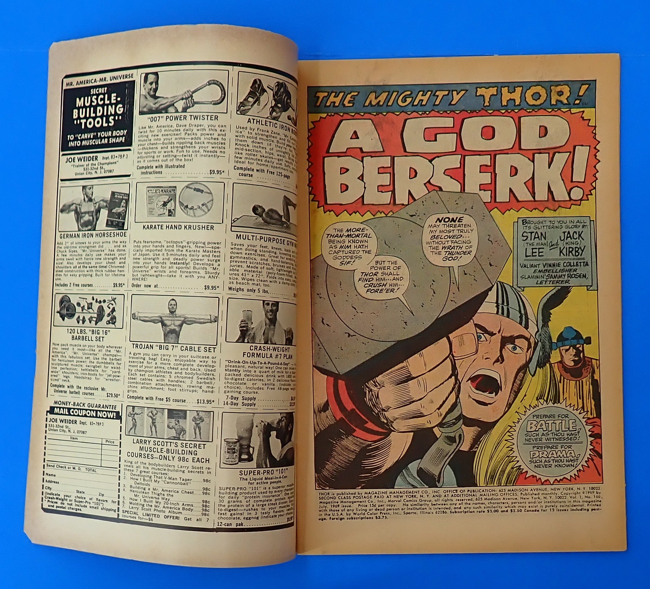 Thor #166 (1969) - FN/FN+ (6.0-6.5) - 2nd Full App. of Him