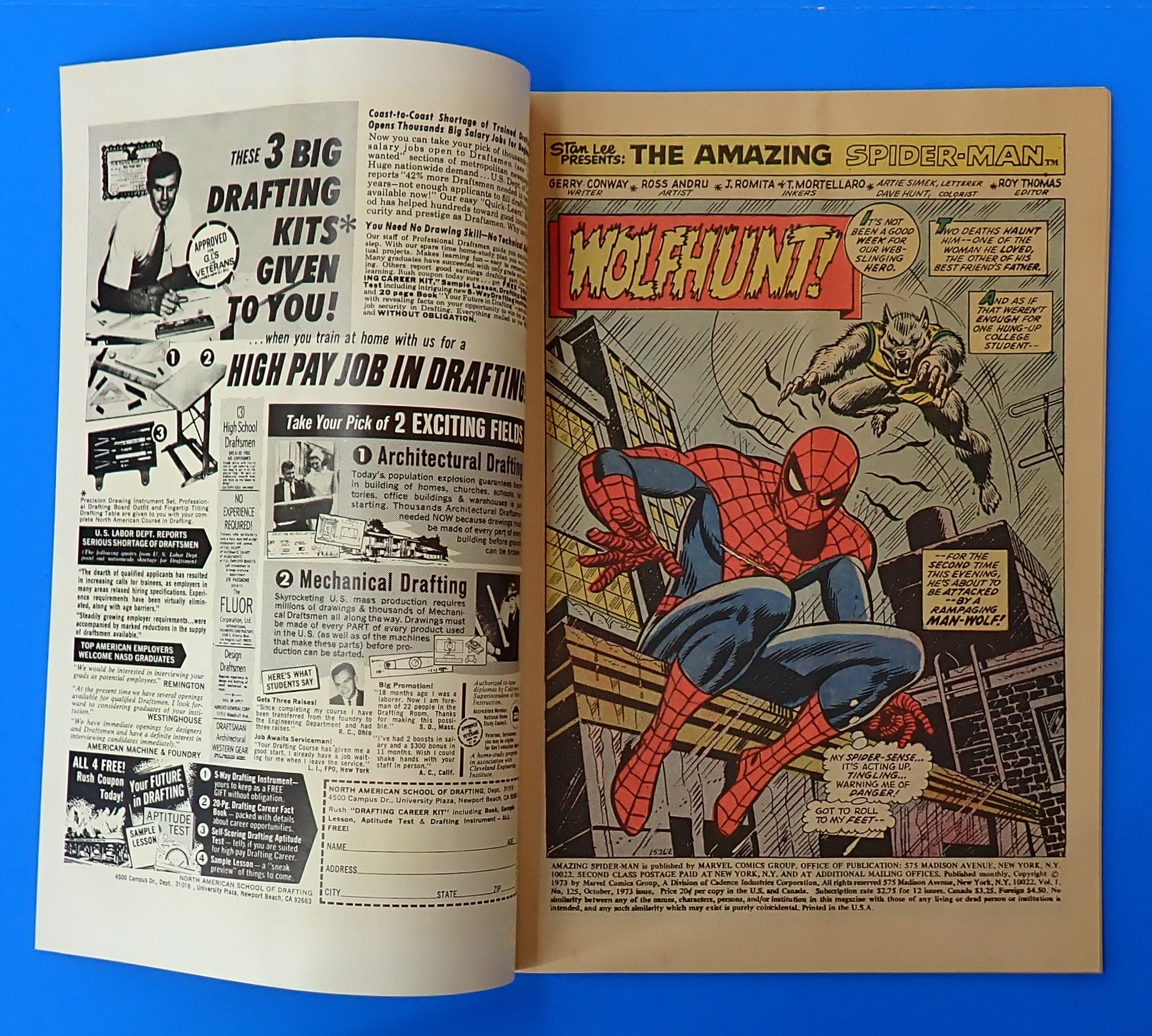 Amazing Spider-Man #125 (1973) - VG/FN- (5.0-5.5) - 2nd App. of Man-Wolf