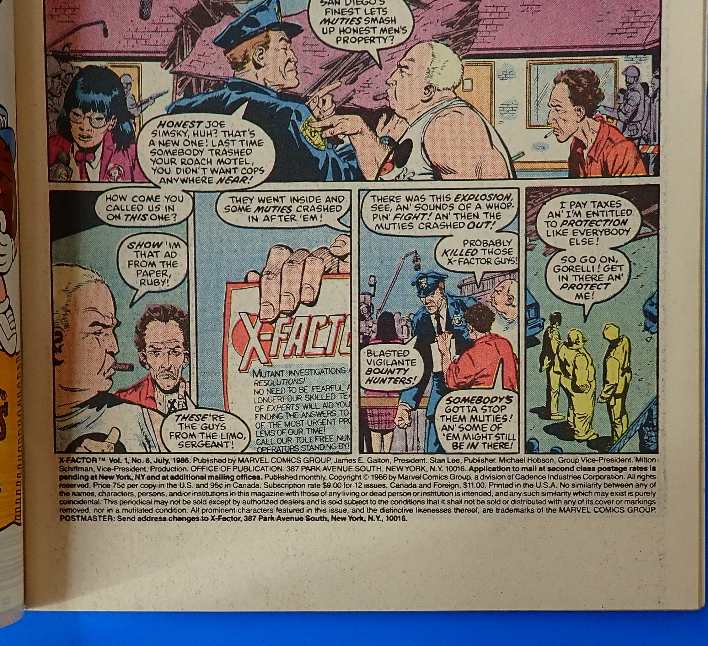 X-Factor #6 (1986) - VG/FN- (5.0-5.5) - 1st Full/Cover App. Apocalypse