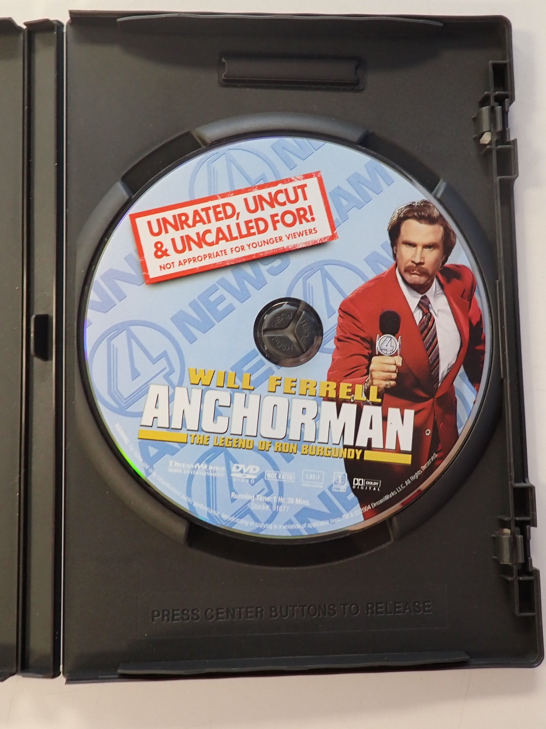 Will Ferrell Anchorman, The Legend of Ron Burgundy - DVD [Pre-Owned]