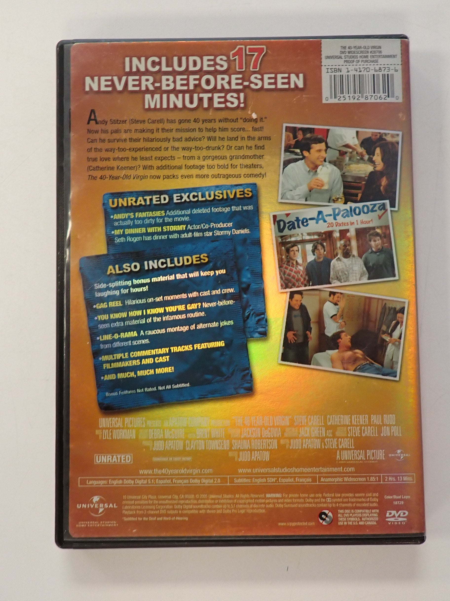 The 40-Year-Old Virgin (Unrated) - DVD [Pre-Owned]