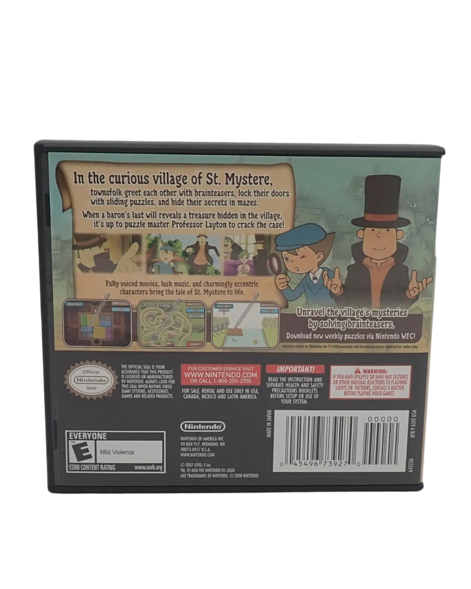 Professor Layton and the Curious Village - Nintendo DS