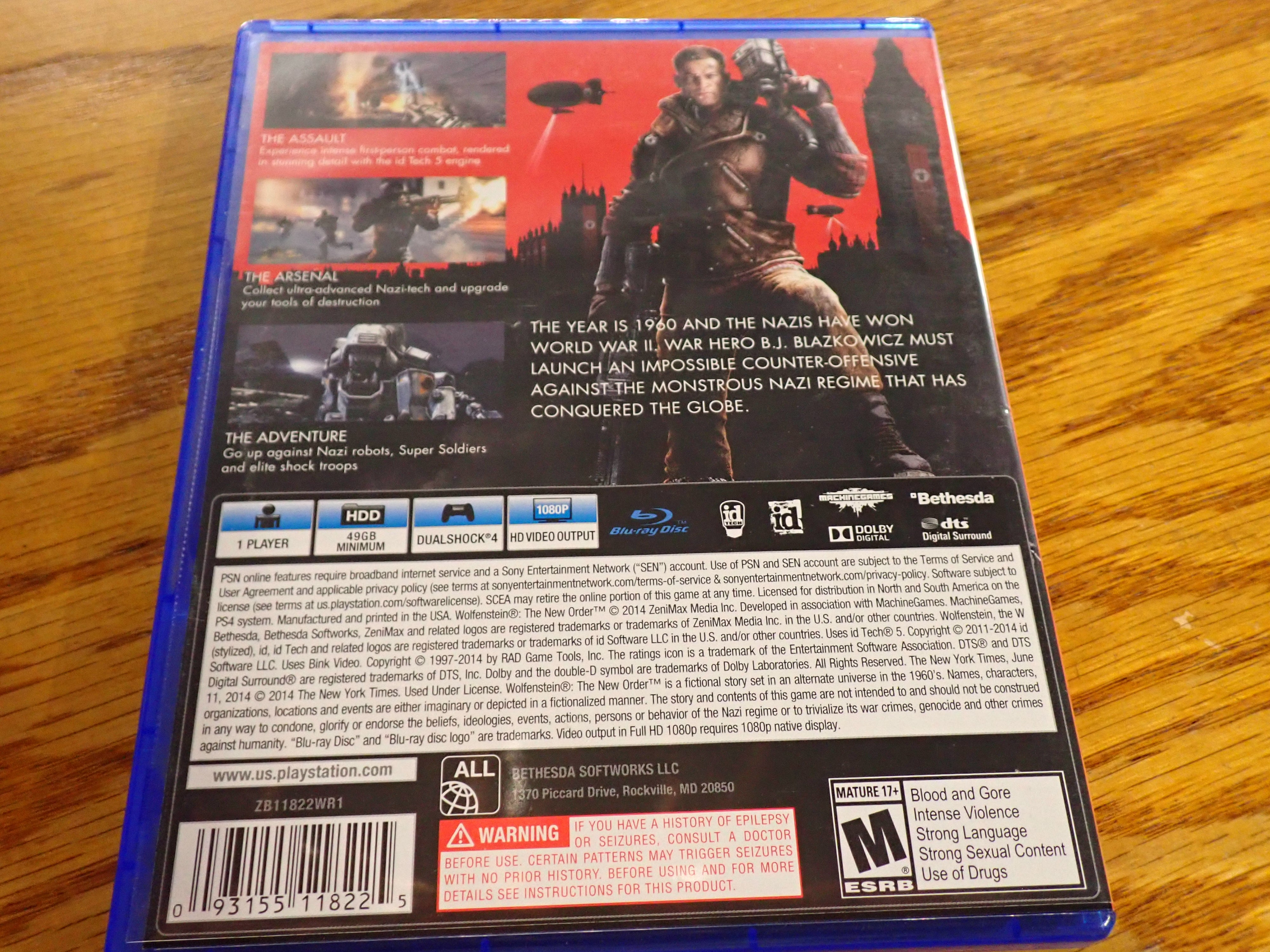 Wolfenstein The New Order PS4