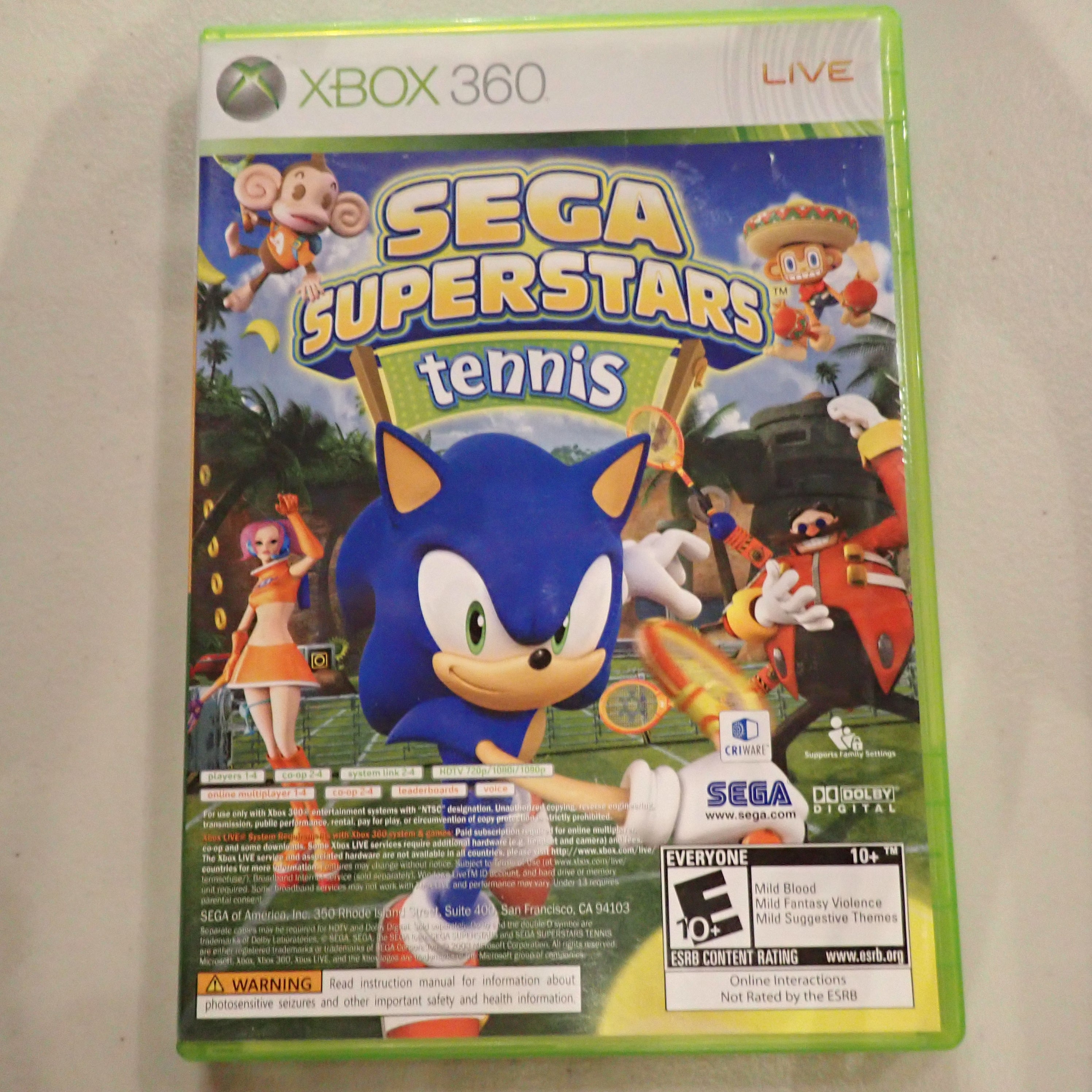 Sega Superstars Tennis - Xbox 360