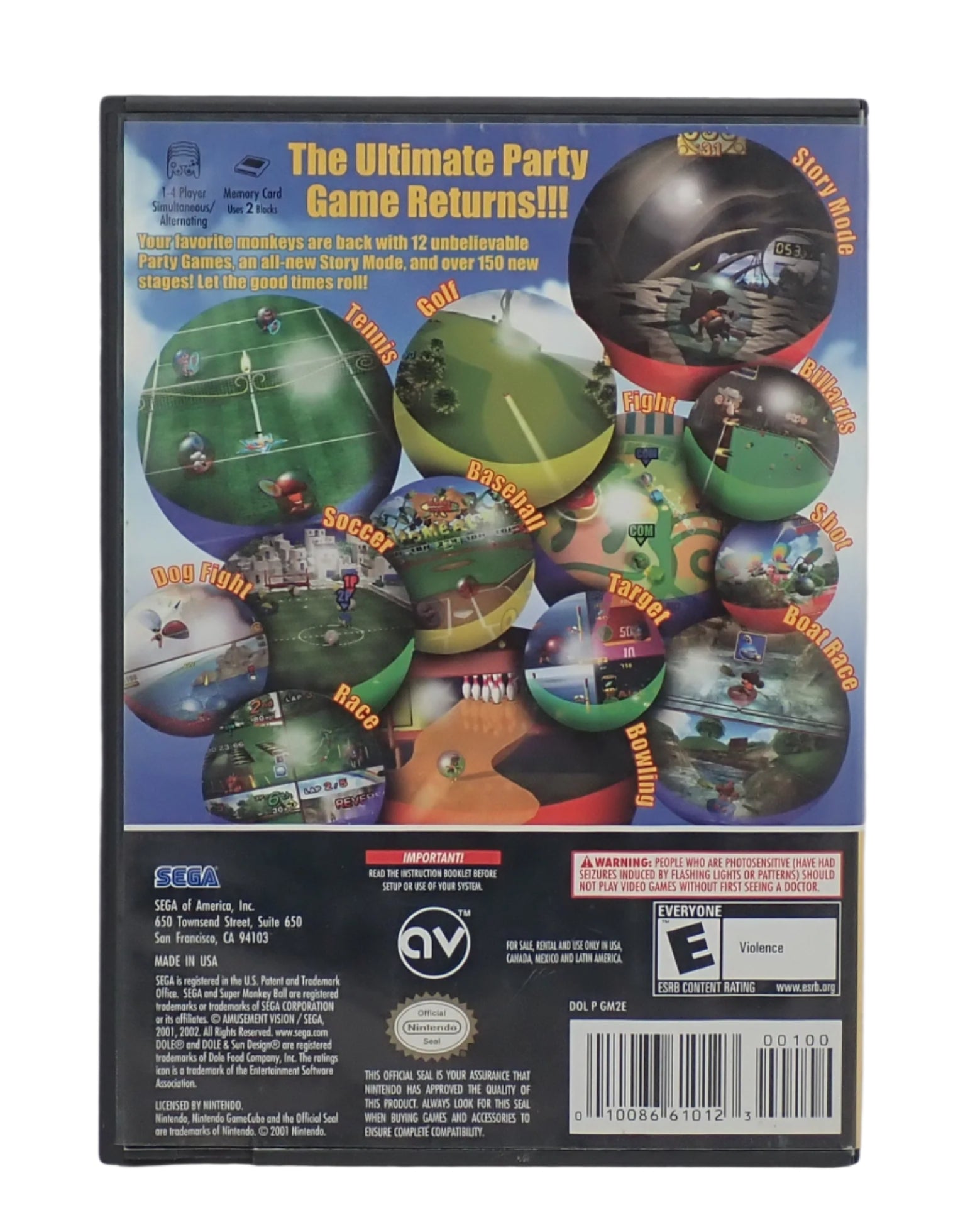 Super Moneky Ball 2 - Nintendo Gamecube