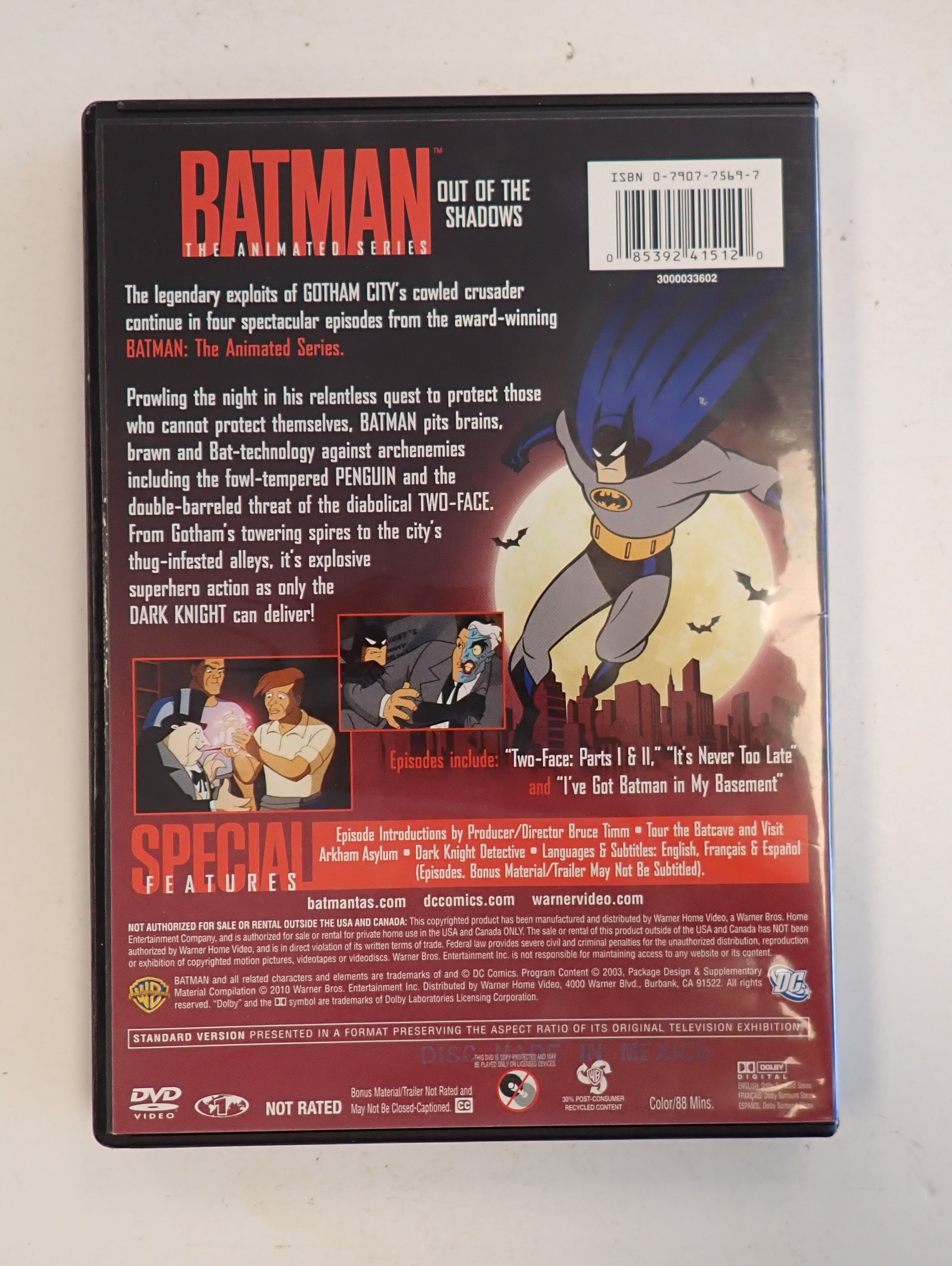 Batman The Animated Series: Out of the Shadows - DVD